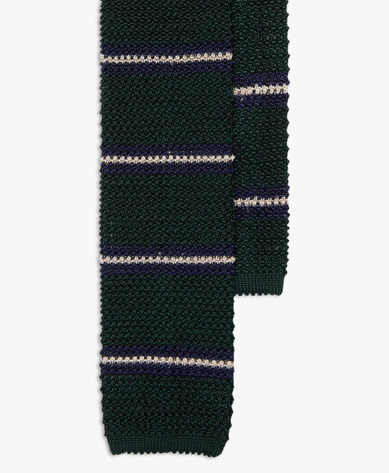 Brooks Brothers Striped Knitted Tie Green Fantasy ACNEK039SEPSE001GREEF001