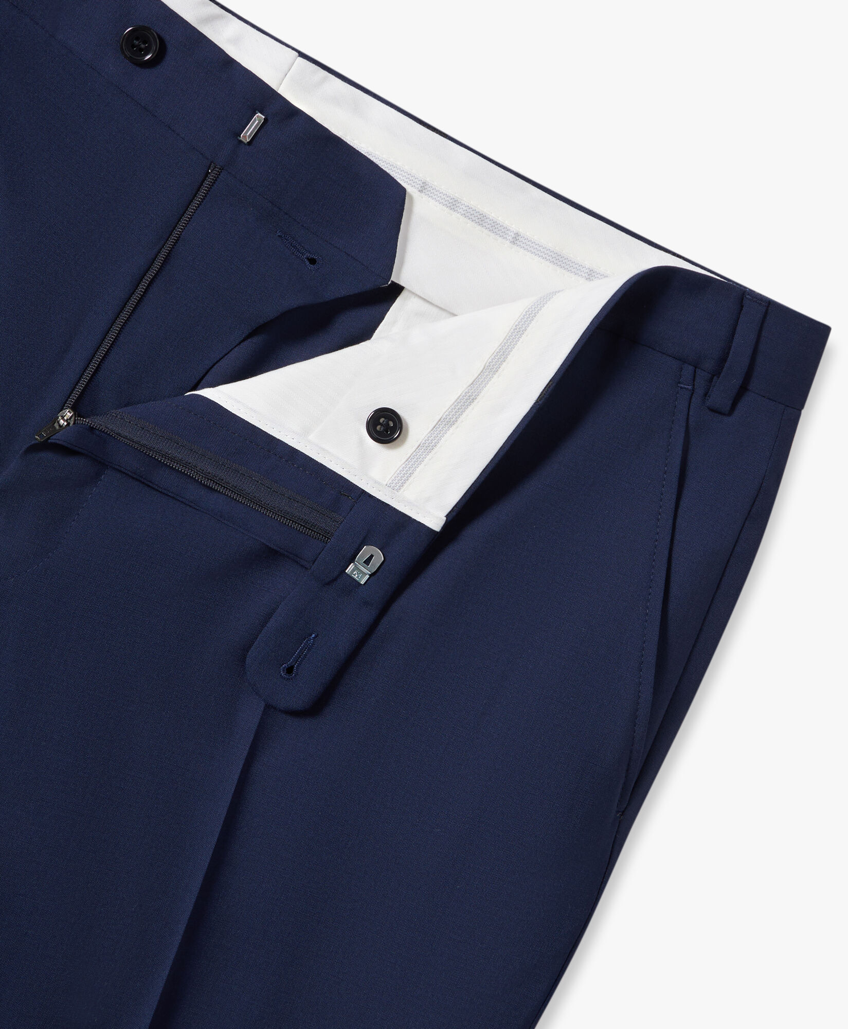 Brooks Brothers Pantalon bleu marine en laine vierge stretch Marine DTROU011WVBSP001NAVYP001