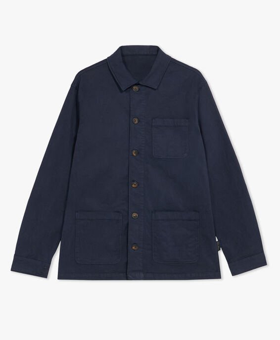 Brooks Brothers Navy  Garment Dyed Colored Shirt Jacket Navy COSHI008LYBCO001NAVYP001