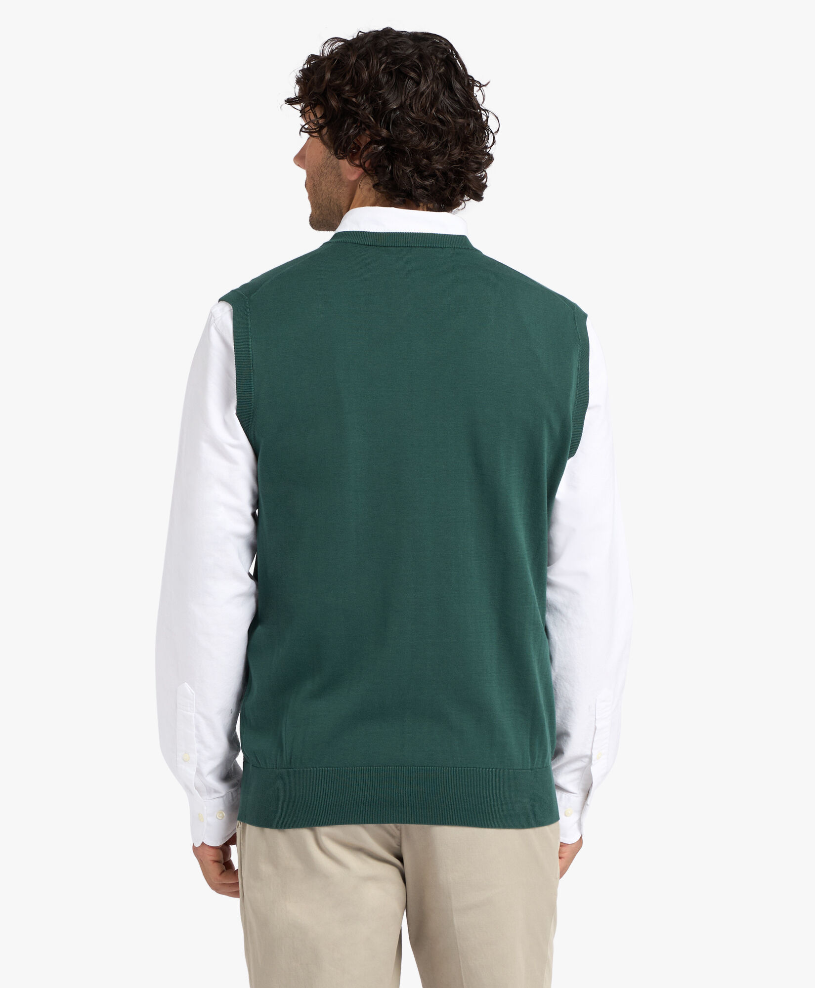 Green Cotton Sweater Vest in Green for Men Brooks Brothers EU