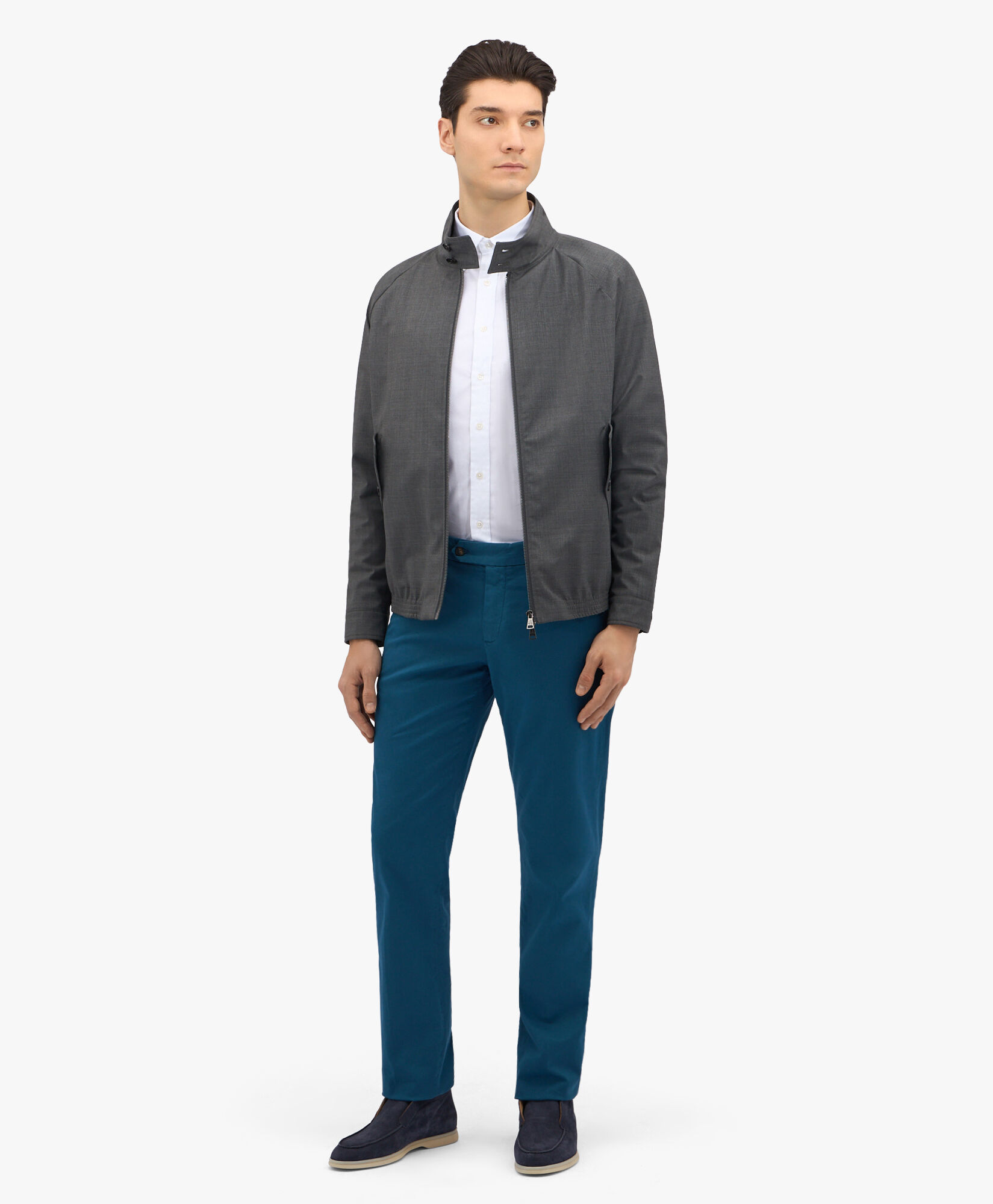 Brooks Brothers Teal Stretch Cotton Chinos Teal CPCHI026COBSP002TEALP001