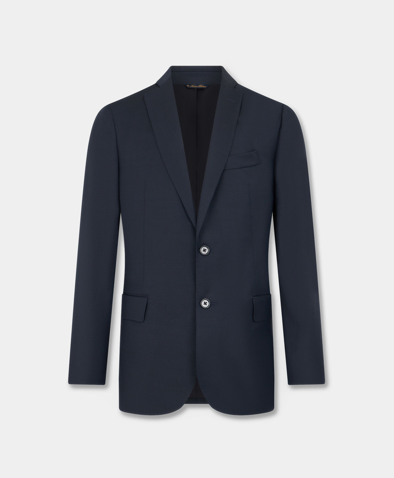 Brooks Brothers Marynarka z Mieszanki Dziewiczej Wełny Zapewniająca Komfort Granatowy JKREG096WVBPL004NAVYP001