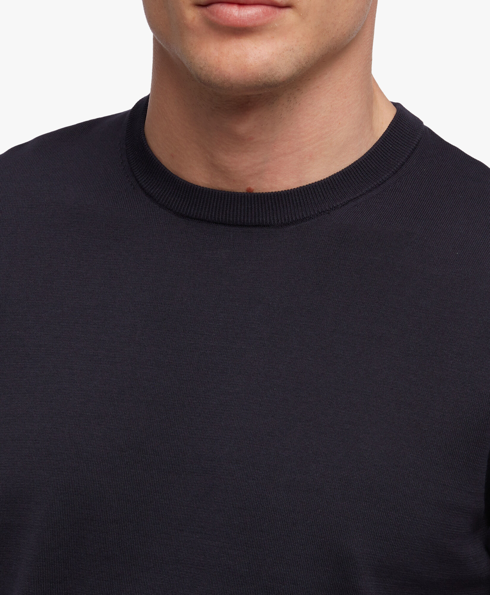 Brooks Brothers Cotton Crewneck Navy KNCRN008COPCO002NAVYP001