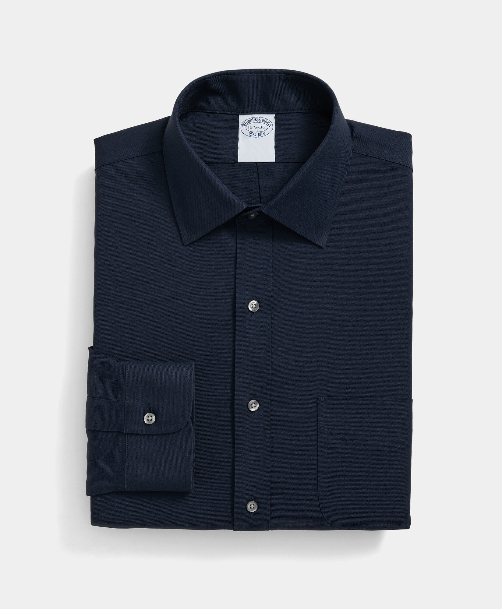 Brooks Brothers Slim Fit Non-Iron Performance Shirt with Ainsley Collar Navy 1000099773US100210898