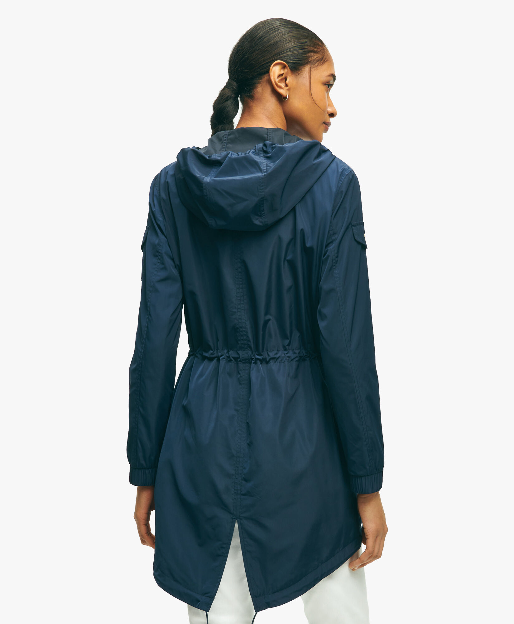 Water Resistant Hooded Anorak in Navy Brooks Brothers UK