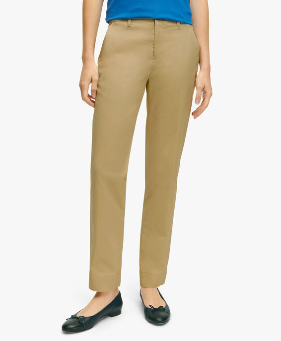Brooks Brothers Pantalón chino de algodón elástico beige Beige claro 1000090436US100192322