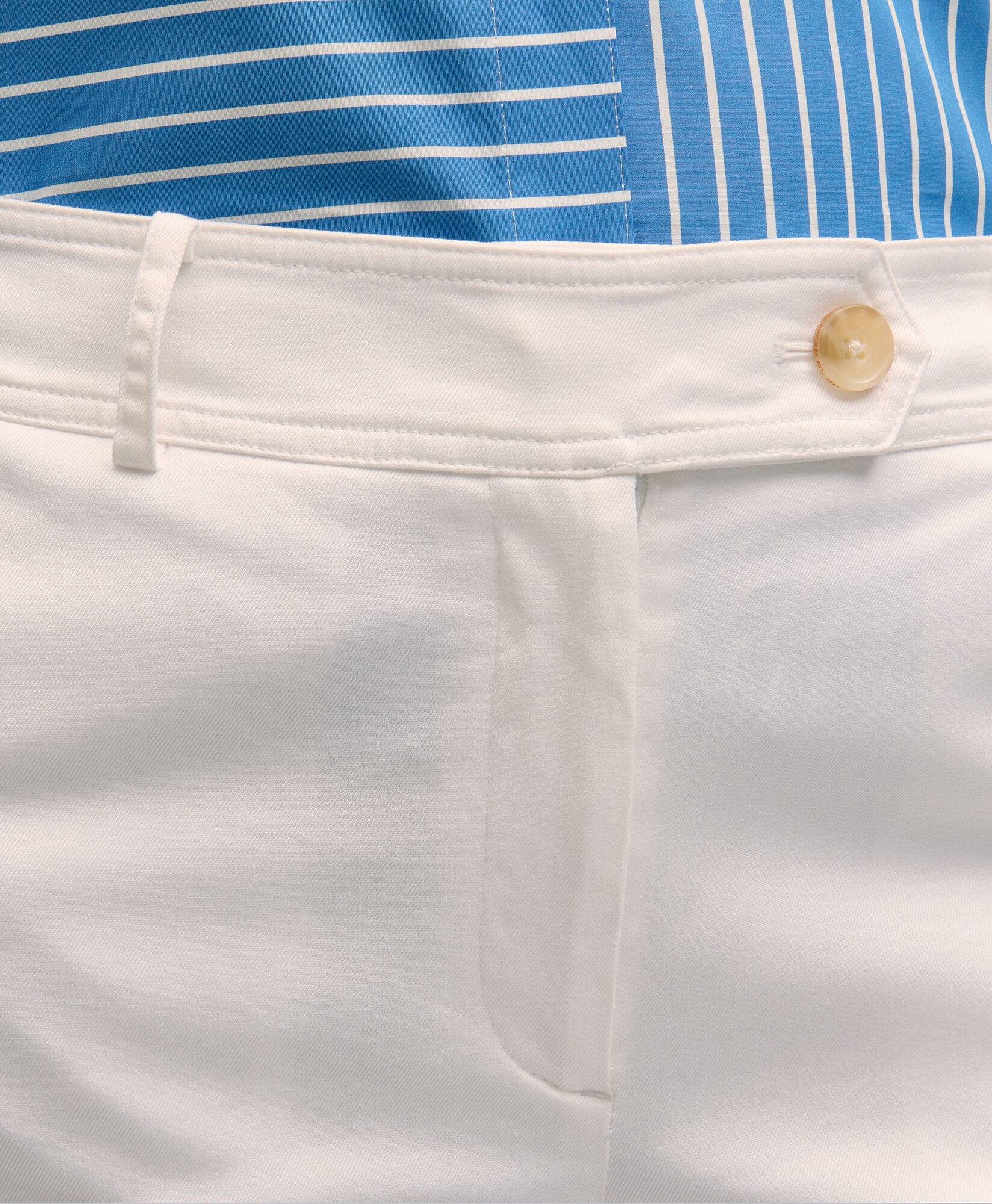 Brooks Brothers Wide Leg Cotton Twill Pant White 1000102990US100218208