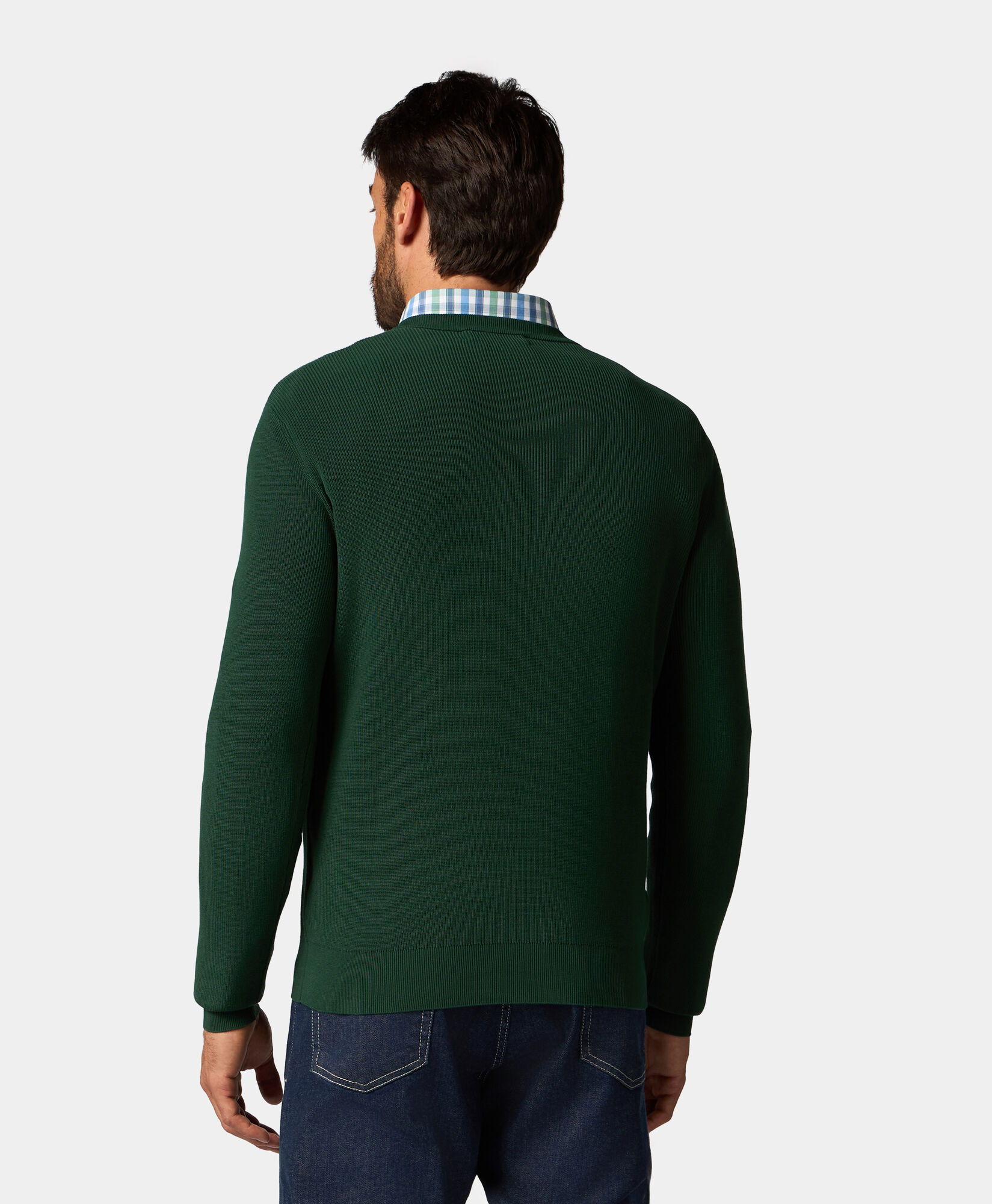 Brooks Brothers Cotton Crewneck Sweater Green KNCRN047COPCO002GREEP001