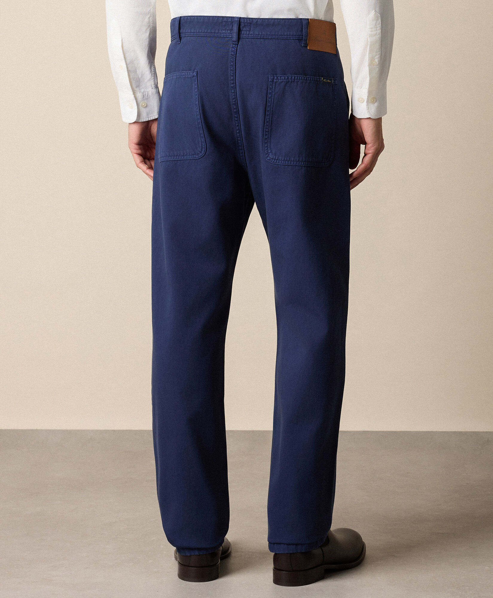 Brooks Brothers Pantalone 5-Pocket in Gabardine di Cotone Elasticizzato Blu CPFPK038COPCO001BLUEP001