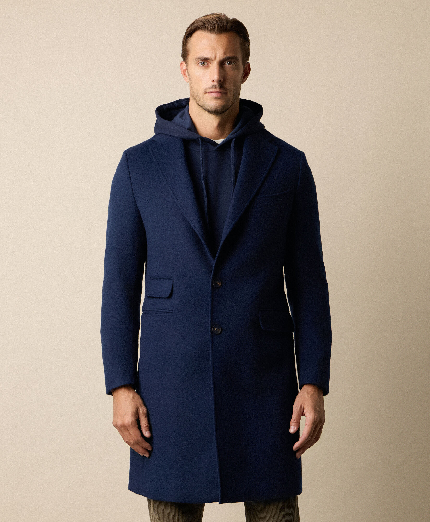 Brooks Brothers Wool Dress Coat Navy DRCOA007WOBPE001NAVYP001