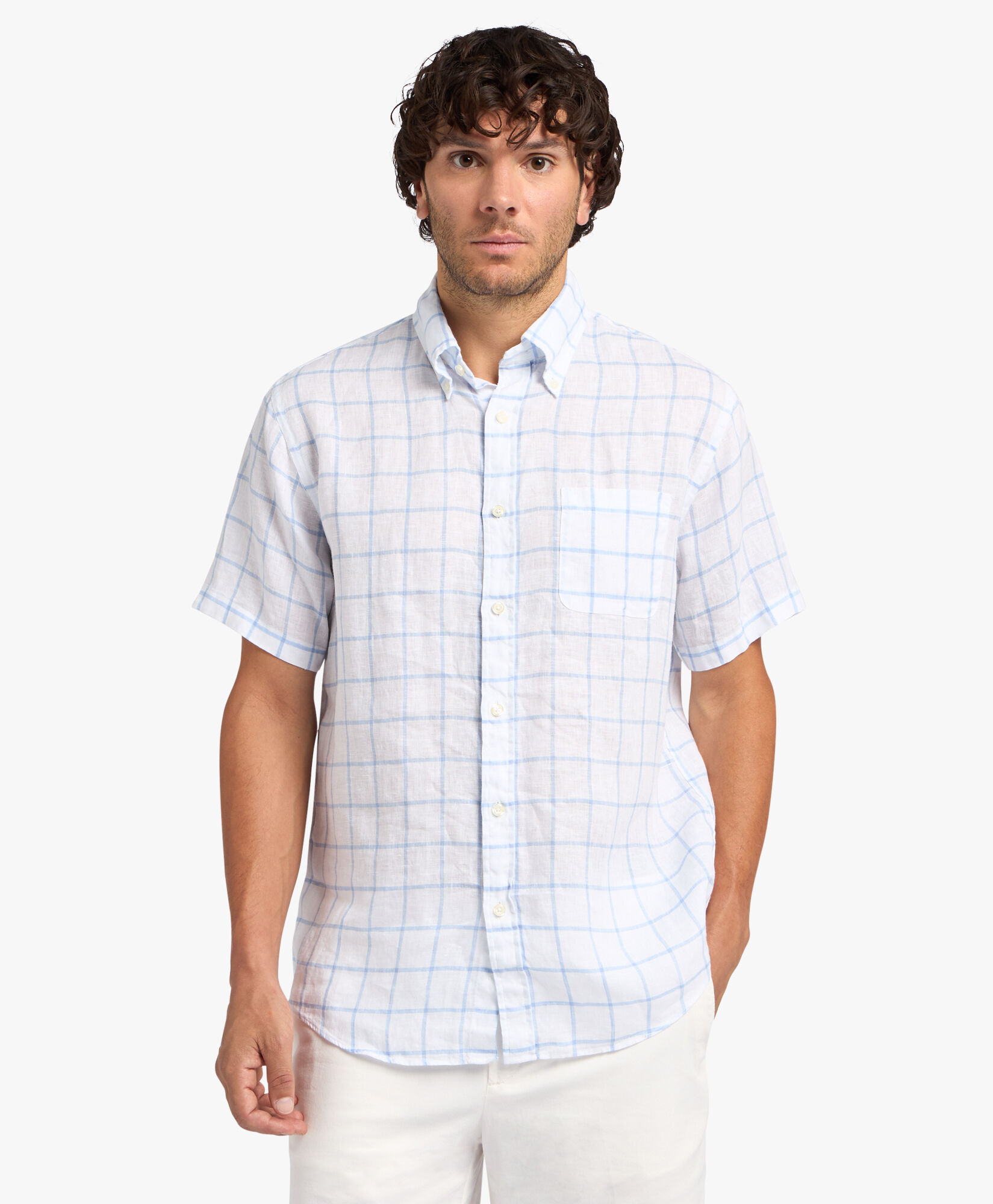 Camisa blanca informal hombre best sale