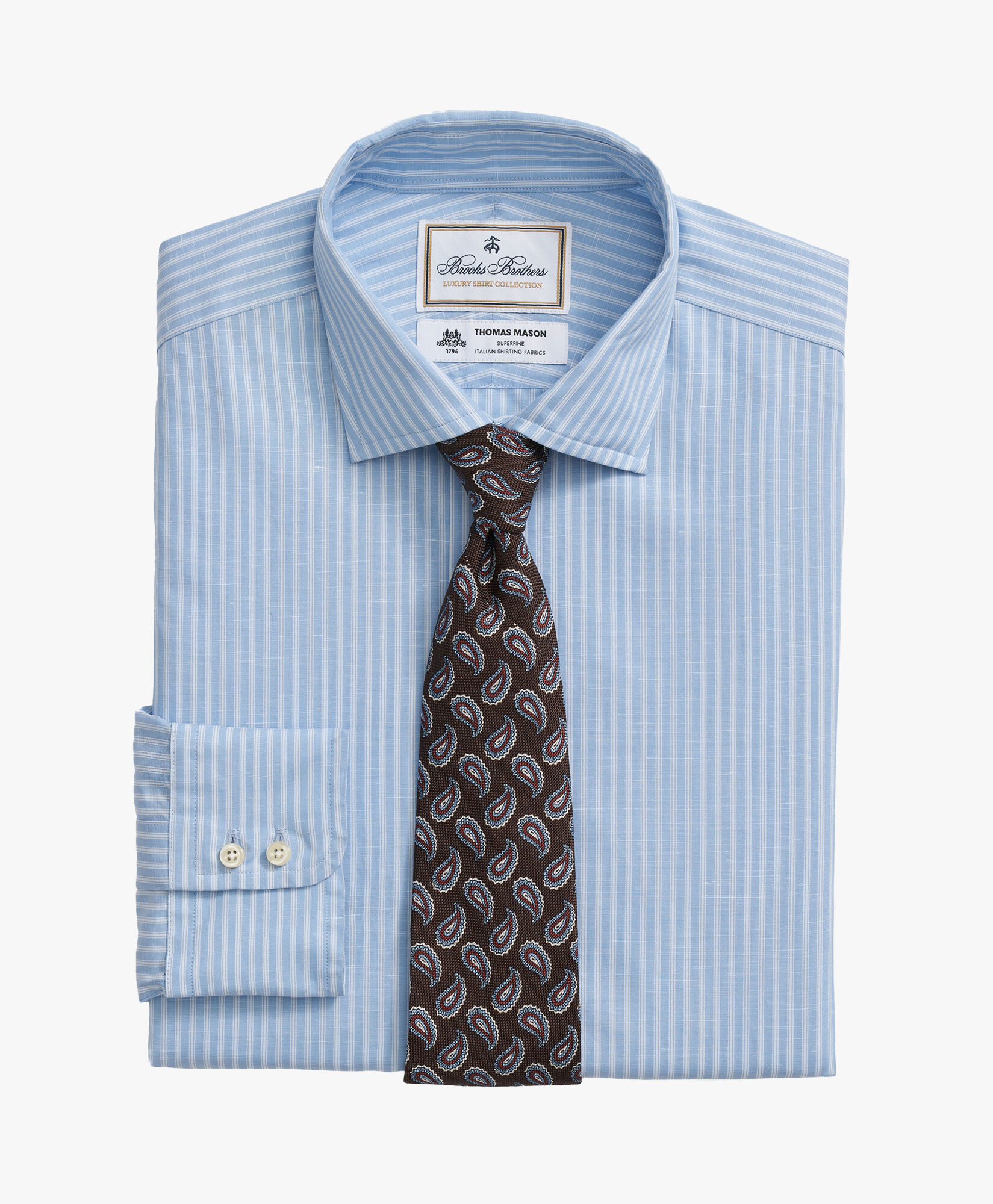 Cravatta con camicia a righe clearance