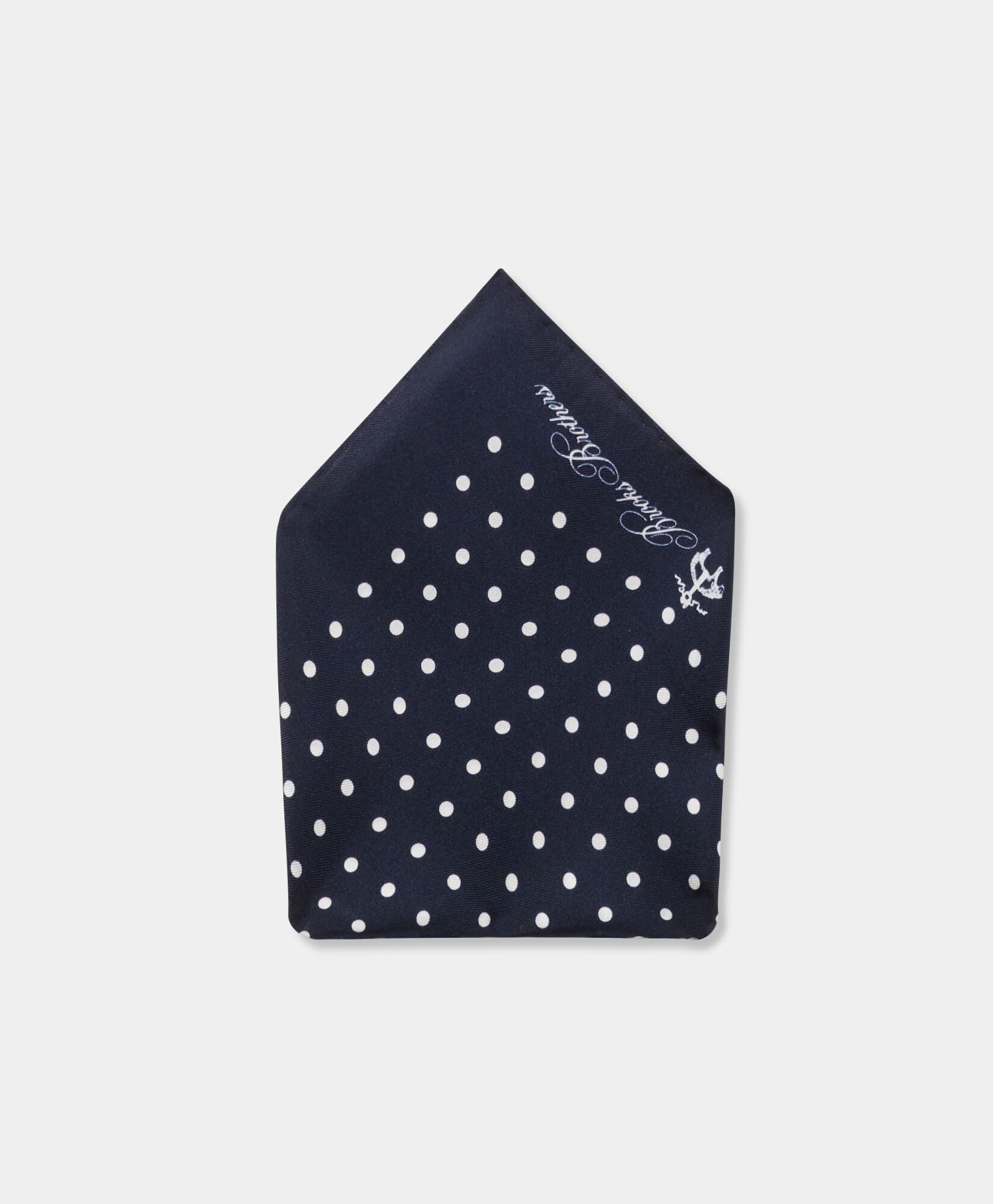 Brooks Brothers Polka Dot Silk Pochette Navy ACPOC002SEPSE001NAVYF001
