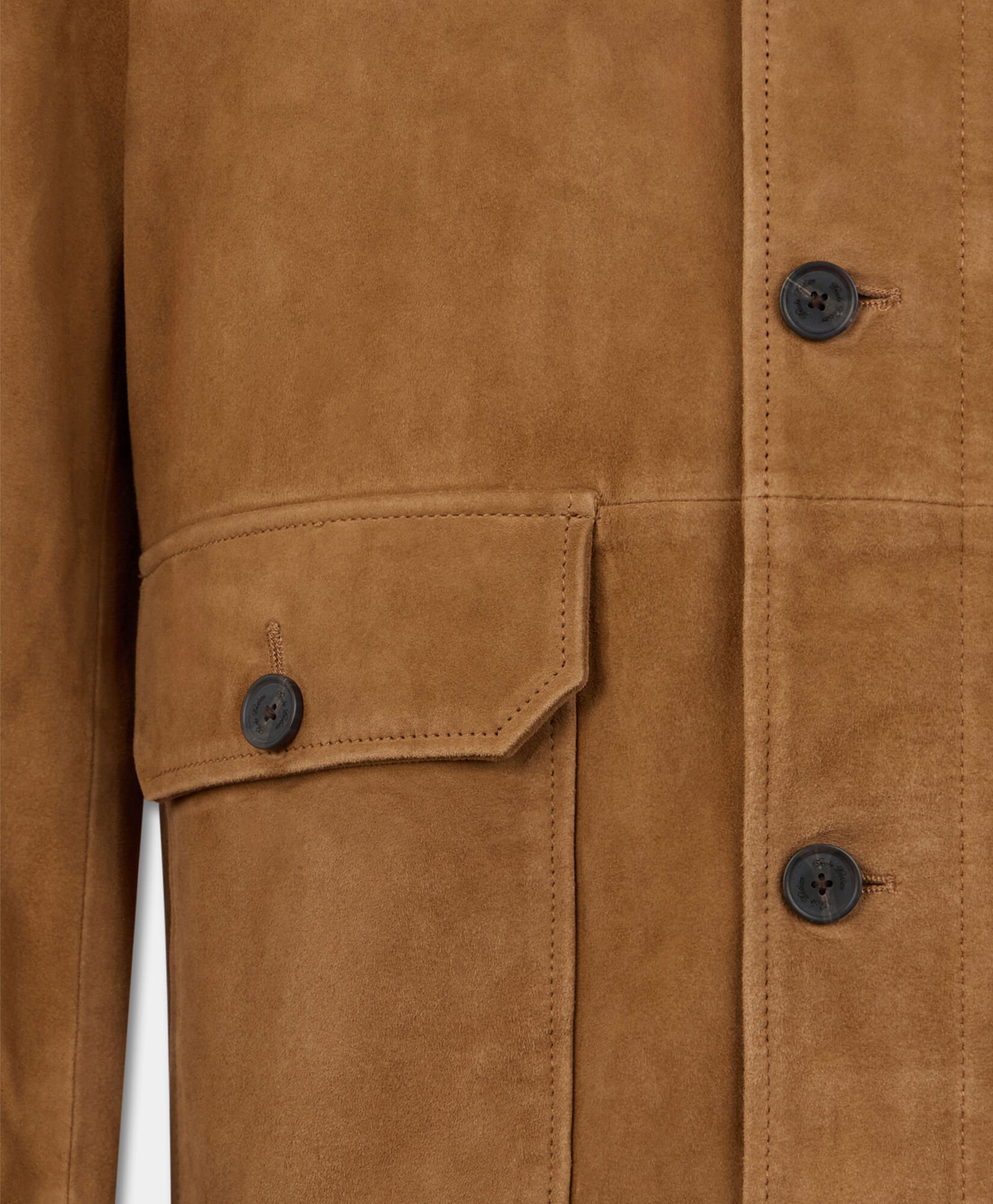 Brooks Brothers Kurtka Overshirt z Zamszu Beżowy COJKT019LTPLT004BEIGP001