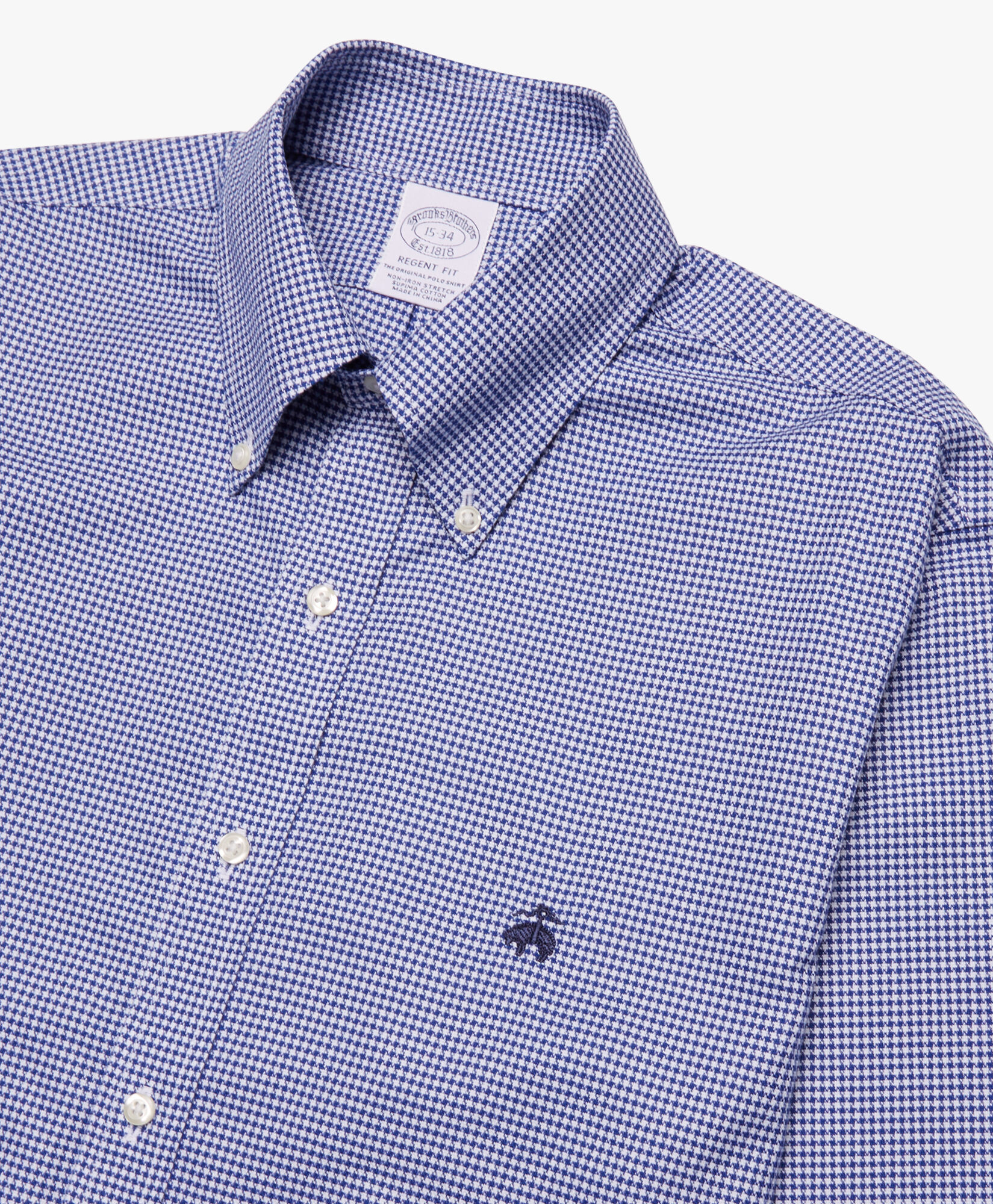 Regular Fit Blue Non Iron Button Down Dress Shirt in Blue for Men Brooks Brothers UK