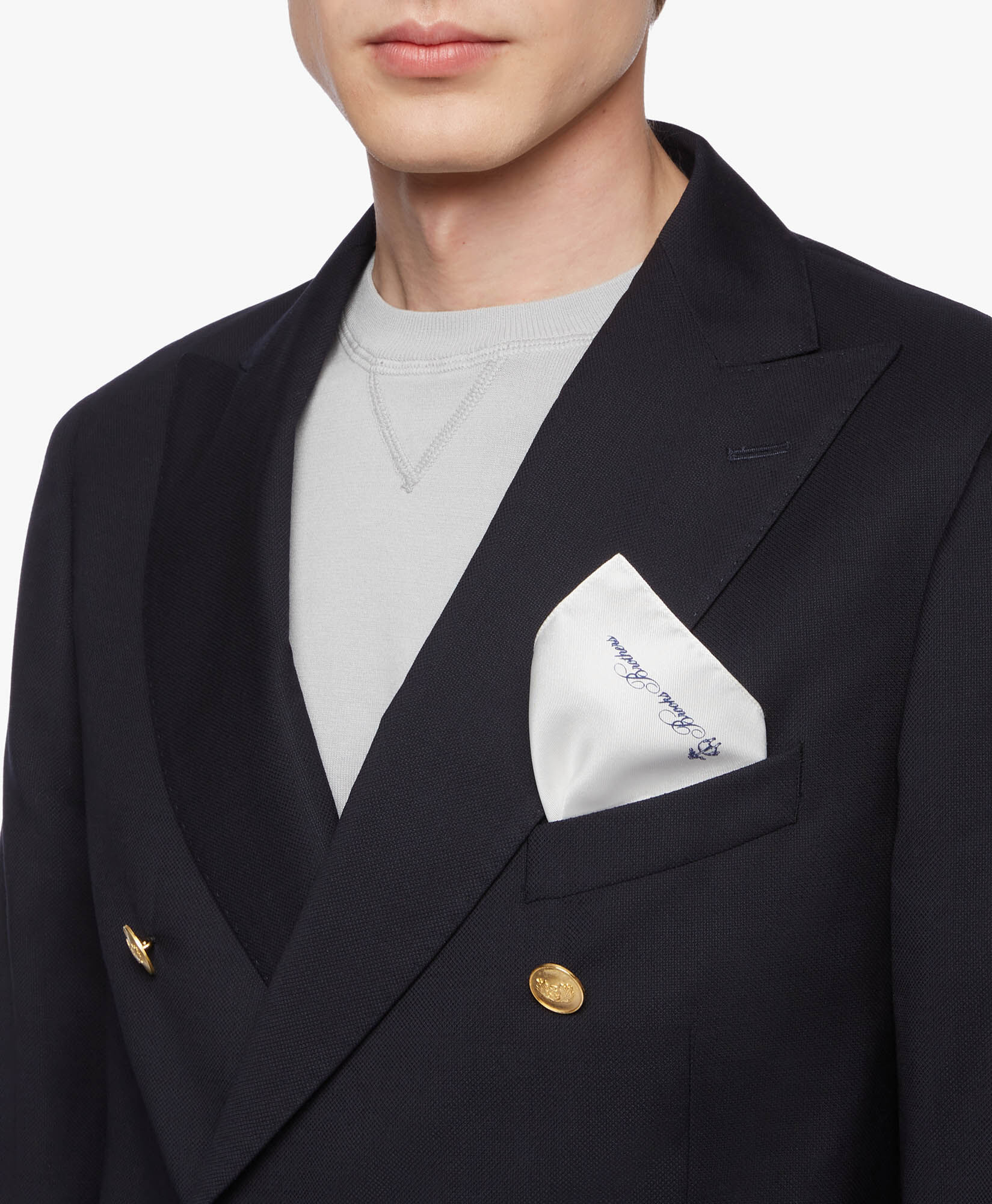 Brooks Brothers Silk Pocket Square White ACPSQ001SEPSE001WHITP001