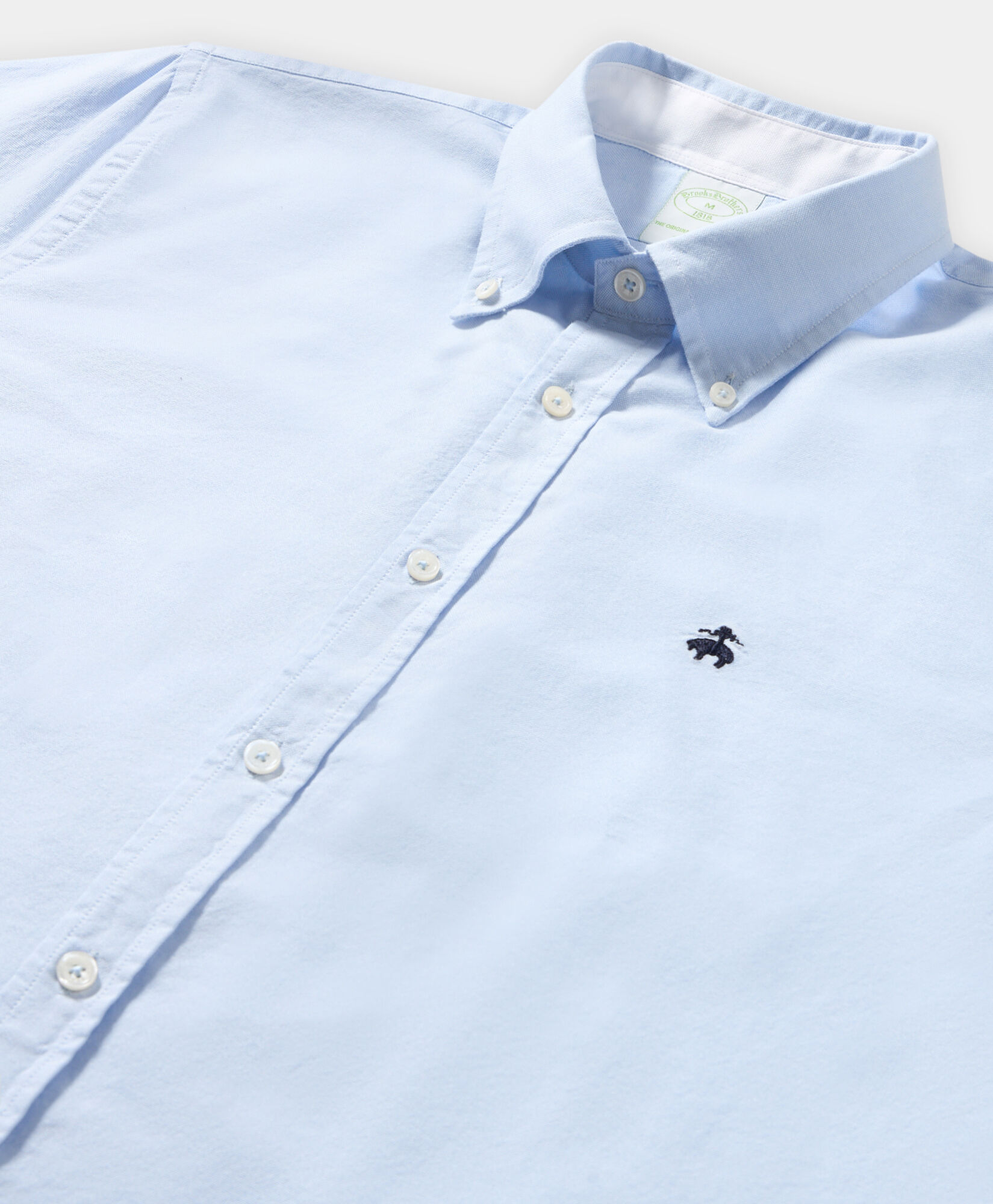 Brooks Brothers Slim Fit Oxford Shirt with Button Down Collar Light Blue CSHBD025COPCO001LTBLP001