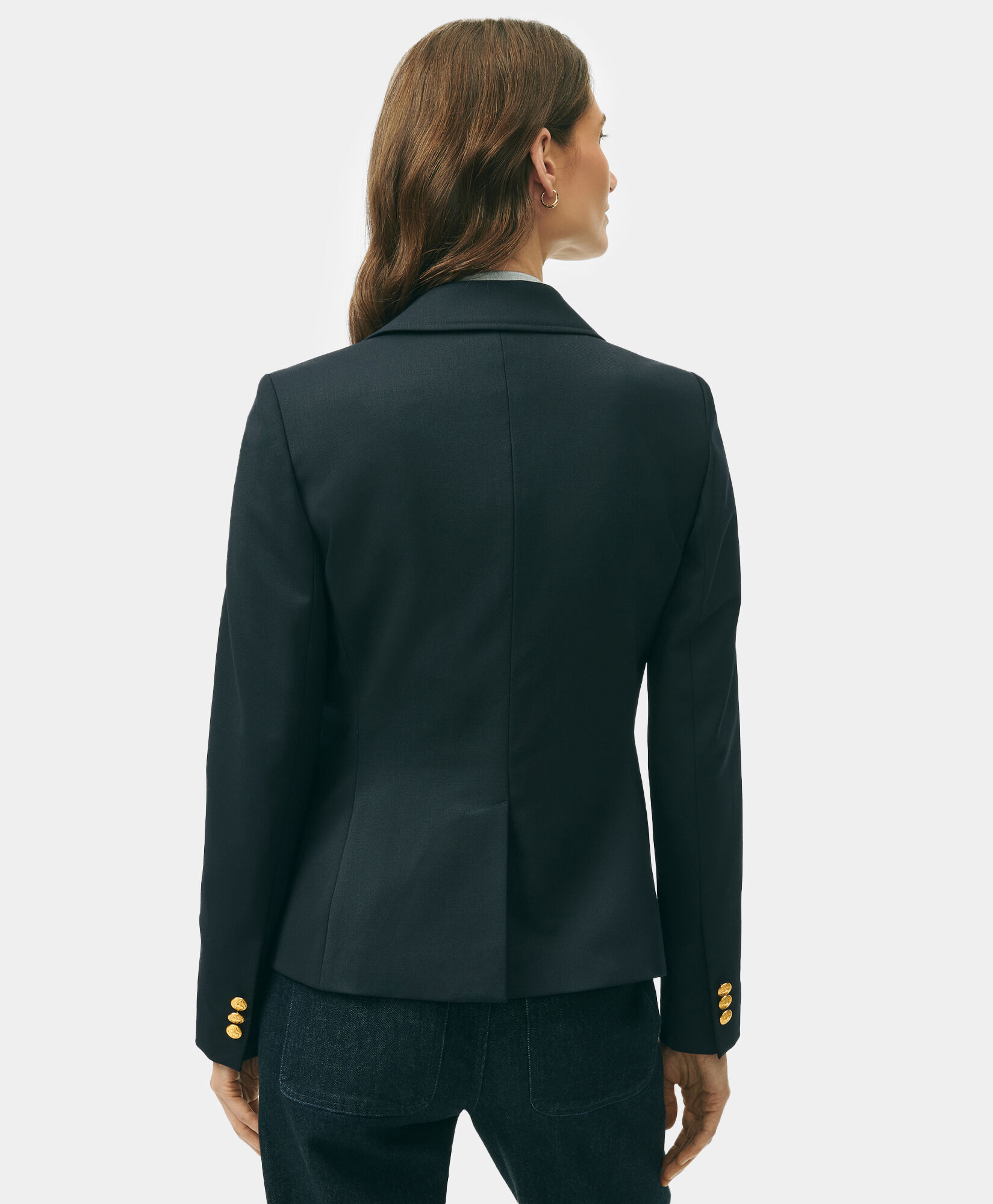 Blazer court bleu marine femme top