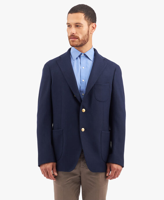 Brooks Brothers Navy Blue Regular Fit Sustainable Wool Blend Blazer Navy JKREG012WOBPA004NAVYP001
