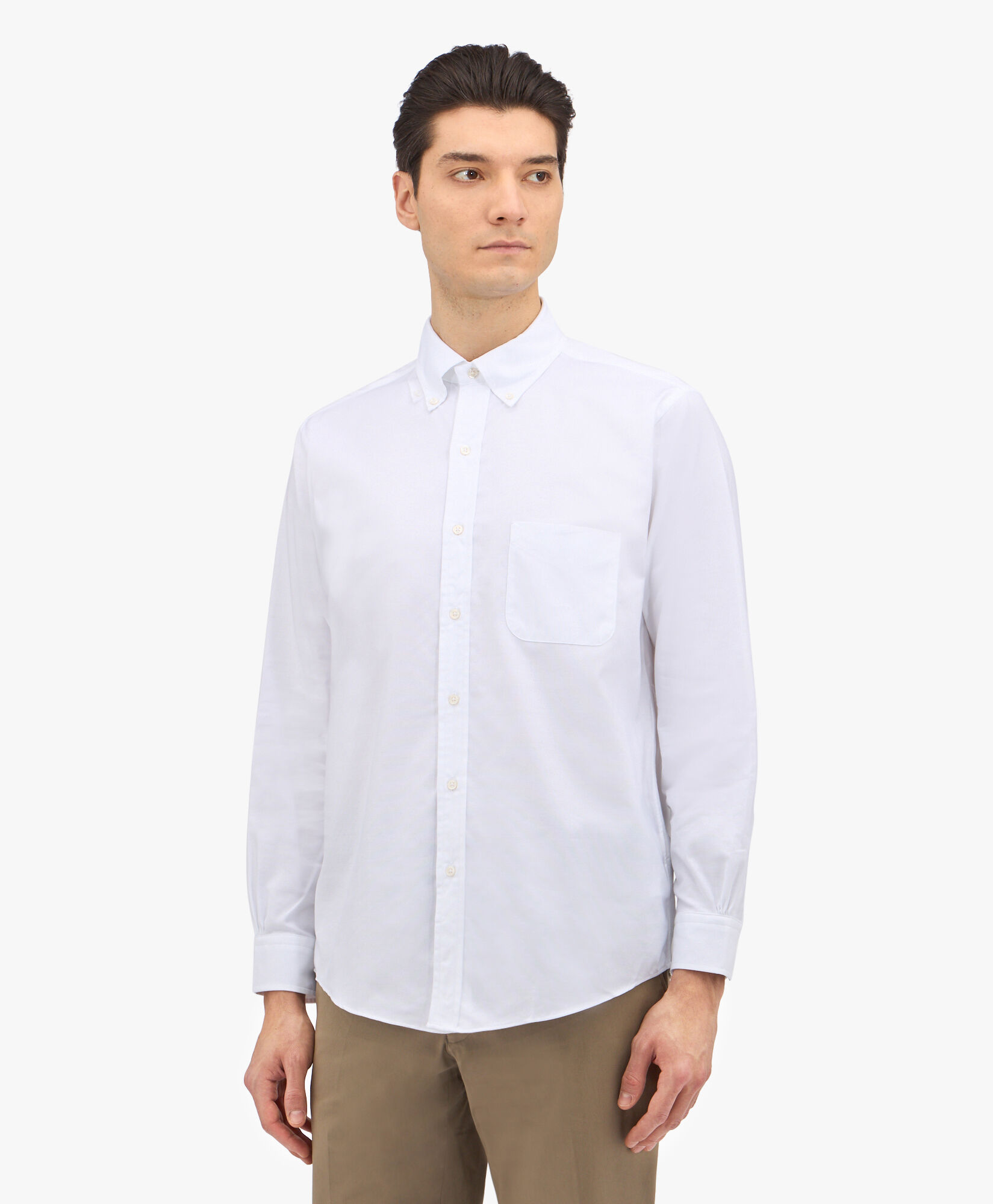Camisa de vestir blanca de corte regular en Oxford con cuello button down en Blanco de hombre Brooks Brothers EU