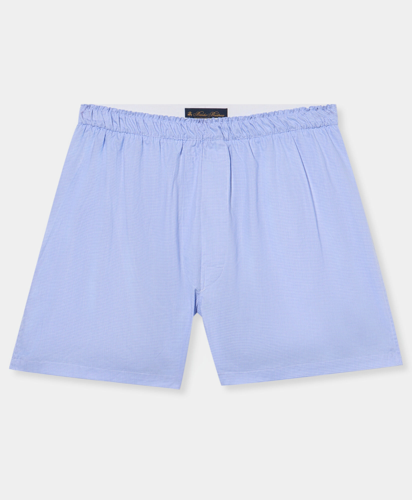 Brooks Brothers Micro Effect Cotton Boxer Shorts Sky UNDER014COPCO001SKYF0001