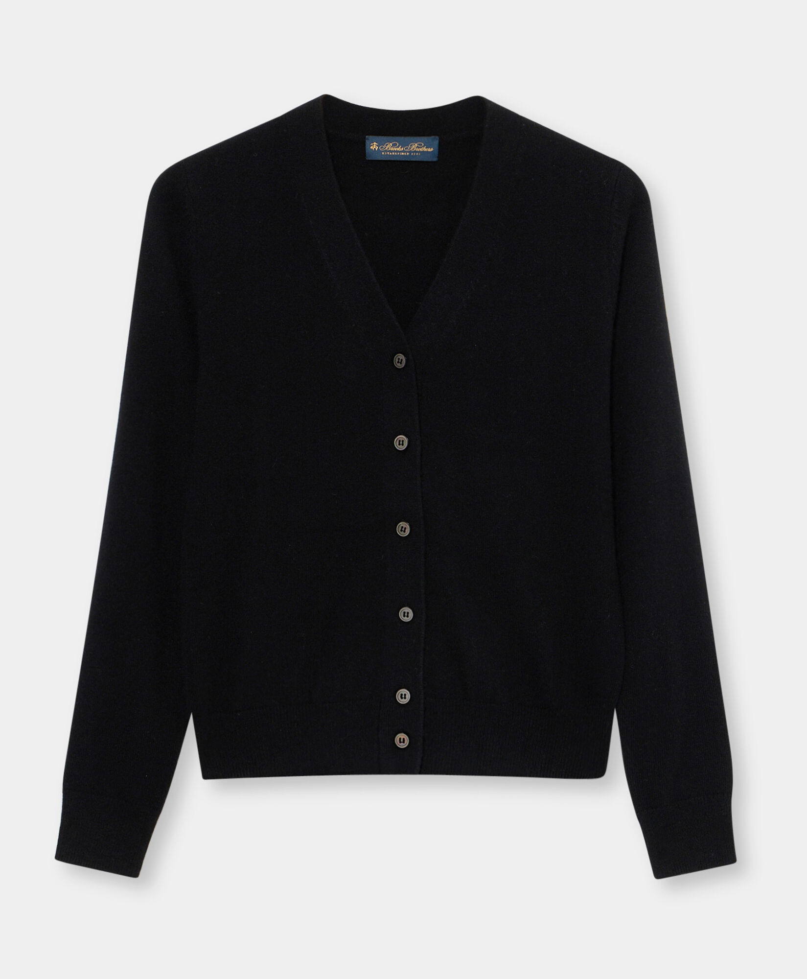 Brooks Brothers Cardigan in Cashmere Nero KNCAR010WSPWS001BLAKP001