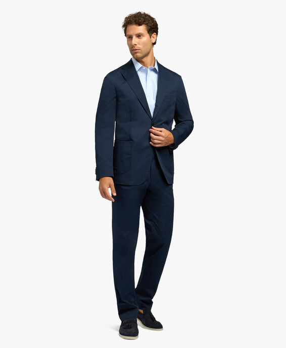 Brooks Brothers Navy Stretch Cotton Suit Navy STREG007COBSP003NAVYP001