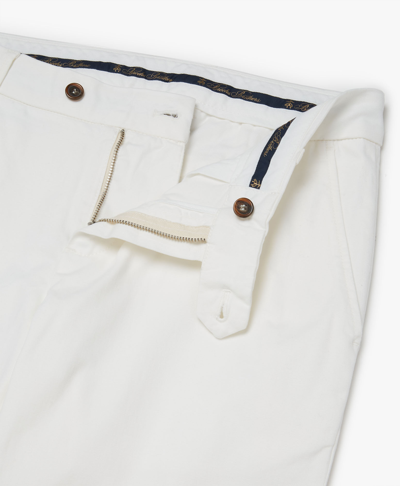 Brooks Brothers Stretch Cotton Chinos Offwhite CPCHI001COBSP003OWHTP001