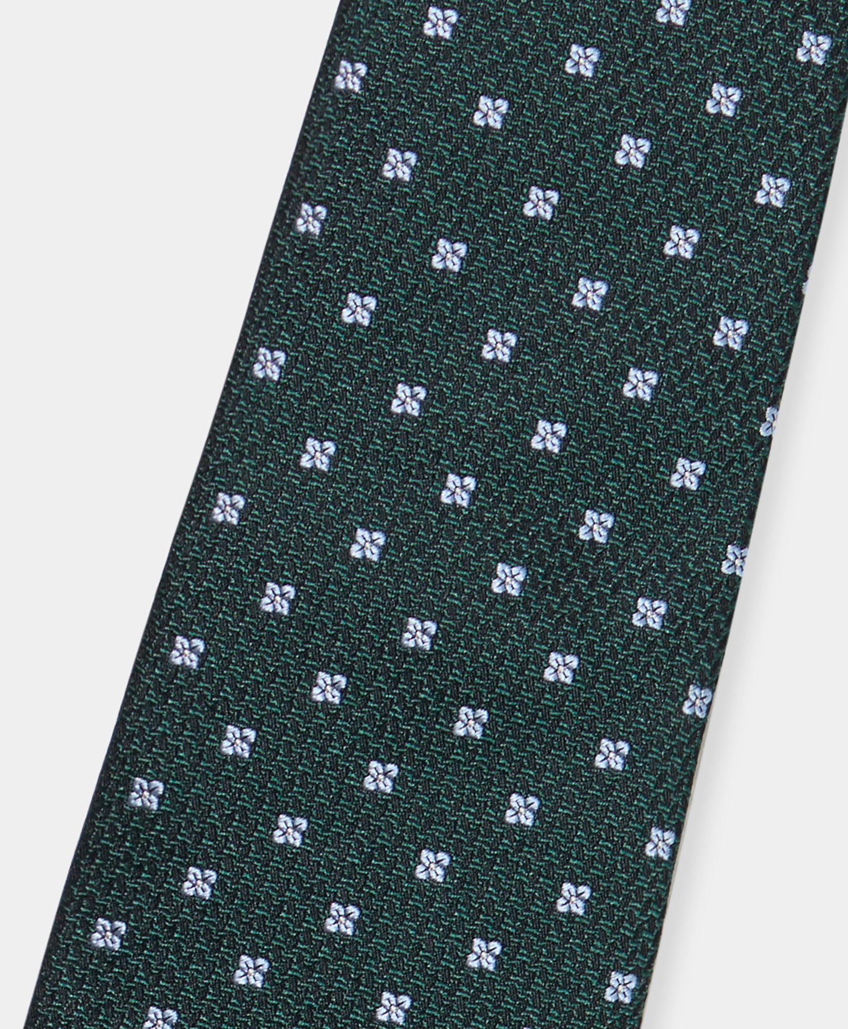 Brooks Brothers Seidenkrawatte mit Mikro-Blumenmuster Grün ACNEK113SEPSE001GREEF001