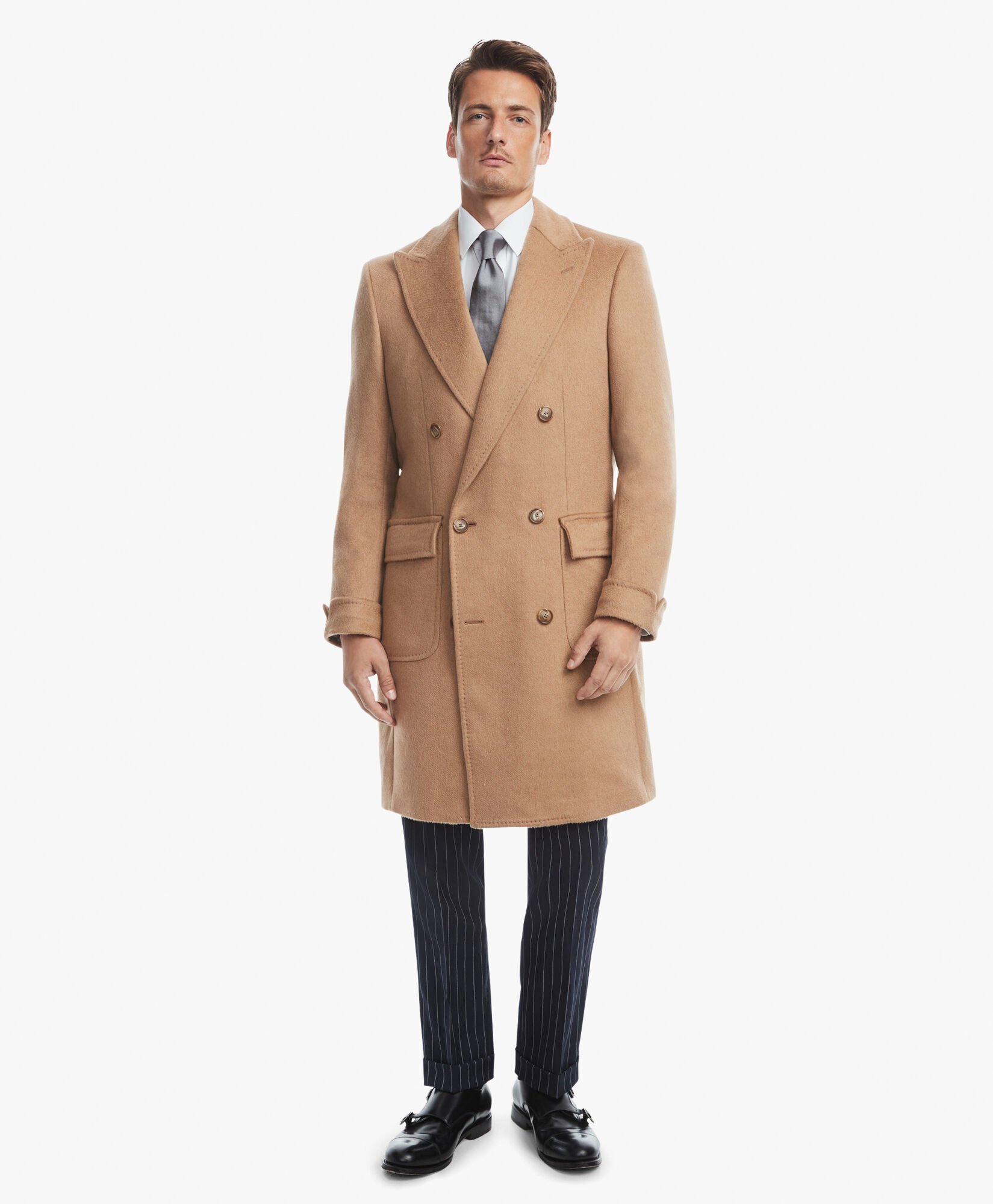 Long camel hair coat discount