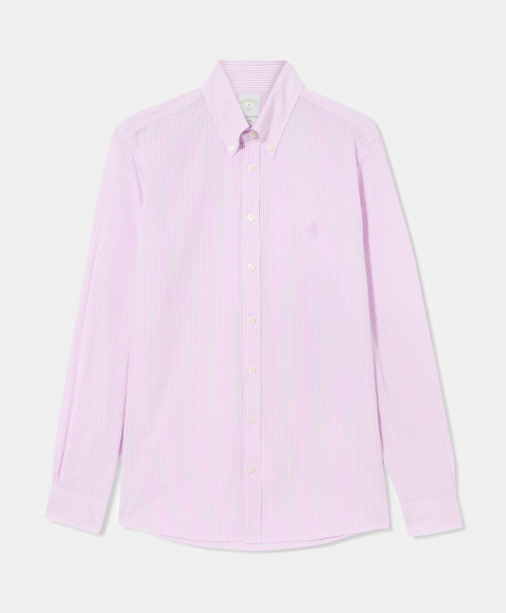 Brooks Brothers Slim Fit Striped Seersucker Button Down Shirt Lilac CSHBD013COPCO001LILCF001