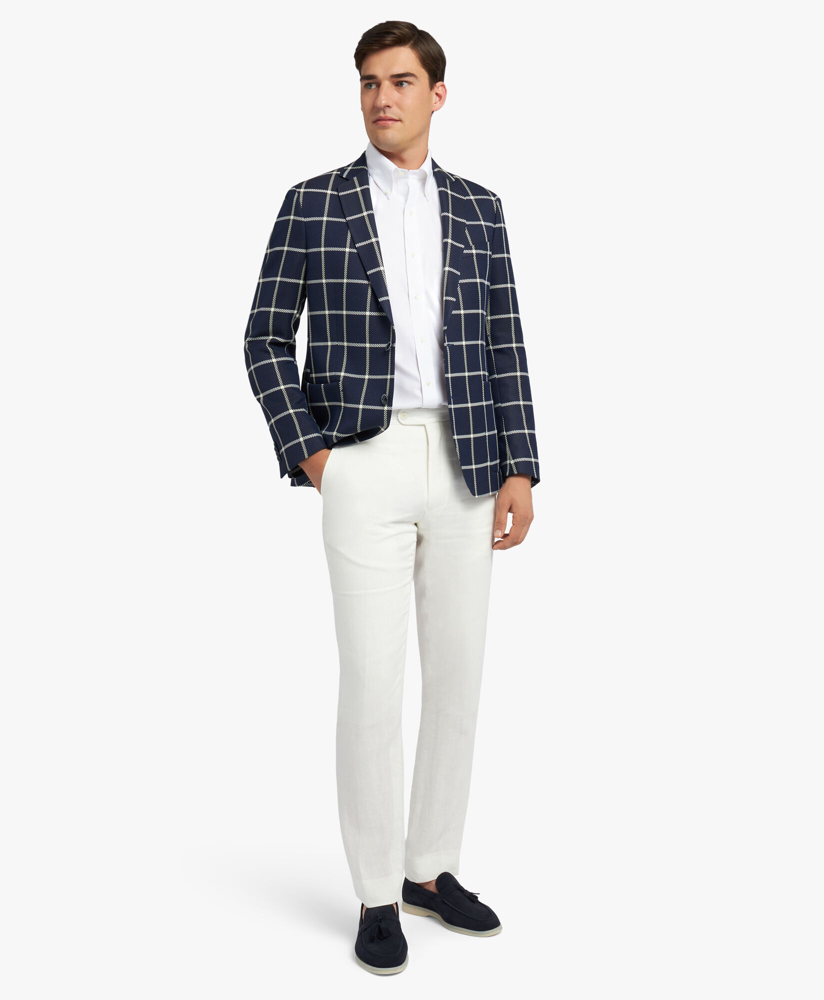 White Linen Trousers in White for Men Brooks Brothers UK