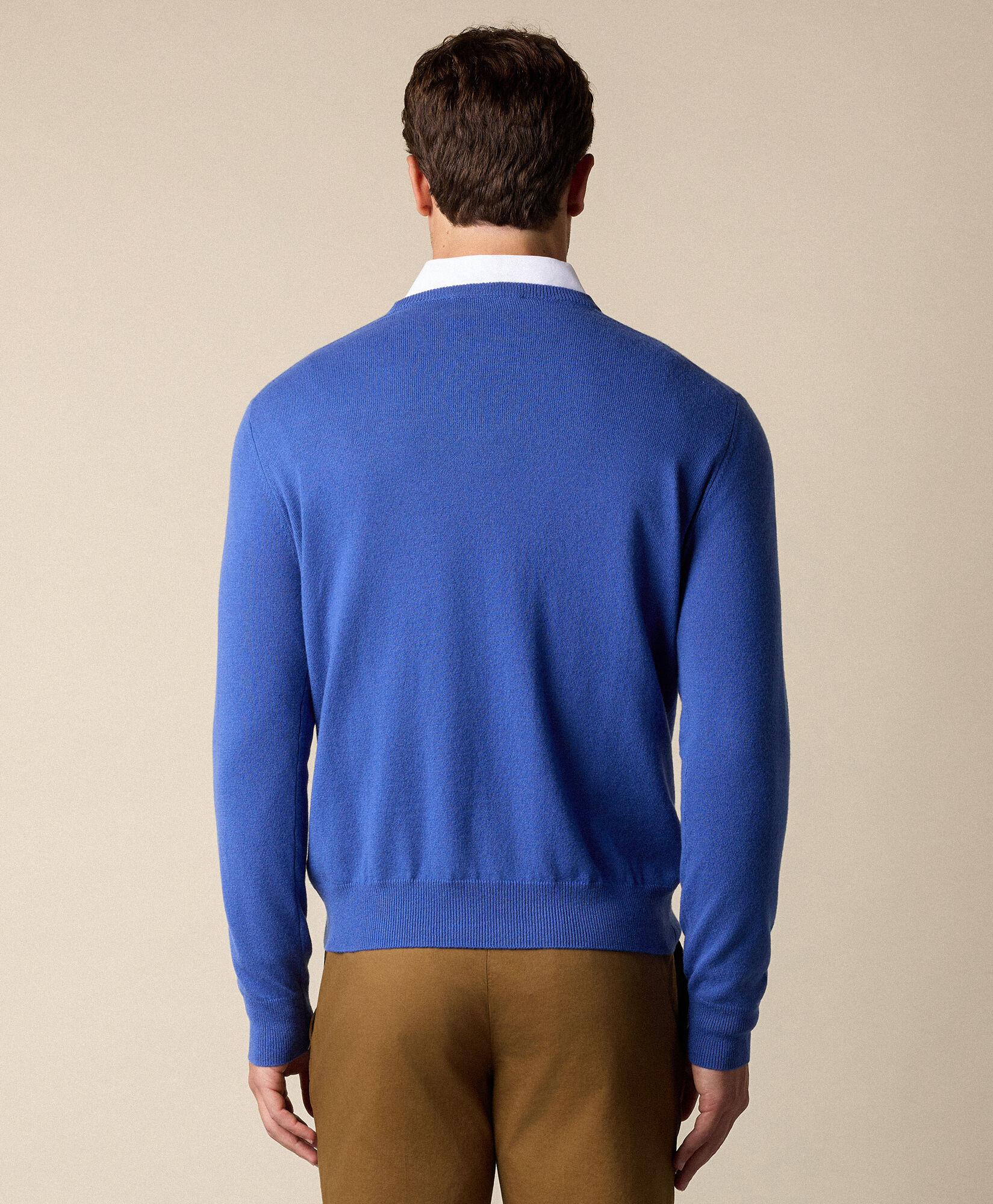 Brooks Brothers Pull Col Rond en Cachemire Indigo KNCRN050WSPWS001INDGP001