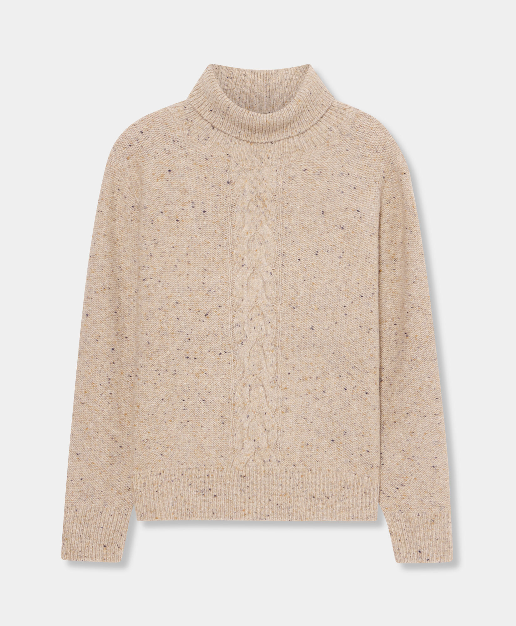 Brooks Brothers Donegal Wool Blend Turtleneck Natural KNTRT020WOBPA003NATLP001