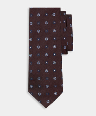 Brooks Brothers Micro Flower Silk Tie Burgundy ACNEK144SEPSE001BORDF001
