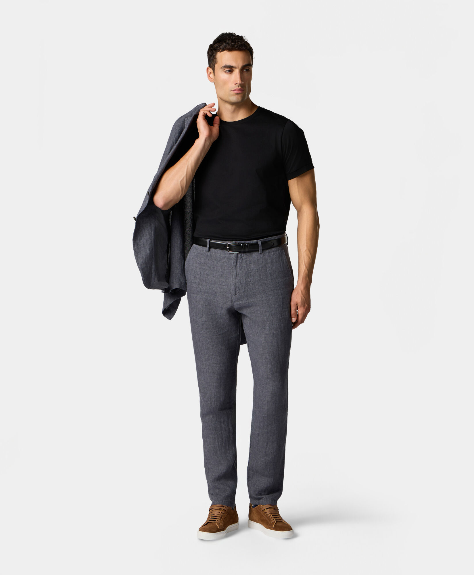 Brooks Brothers Mercerized Cotton Crewneck T-Shirt Black KNTSH008COPCO001BLAKP001