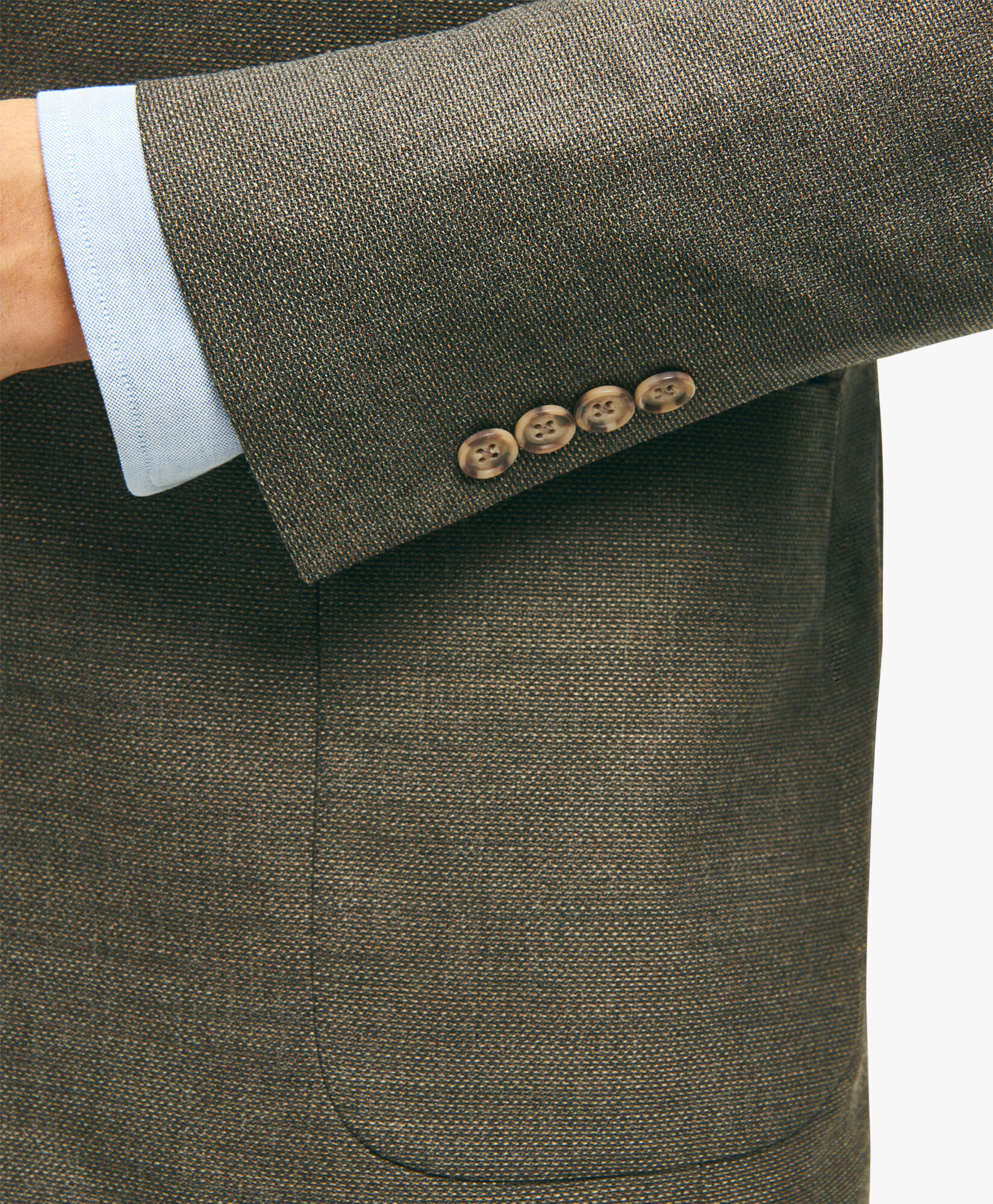 Brown Wool Hopsack Sportcoat in Khaki for Men Brooks Brothers UK