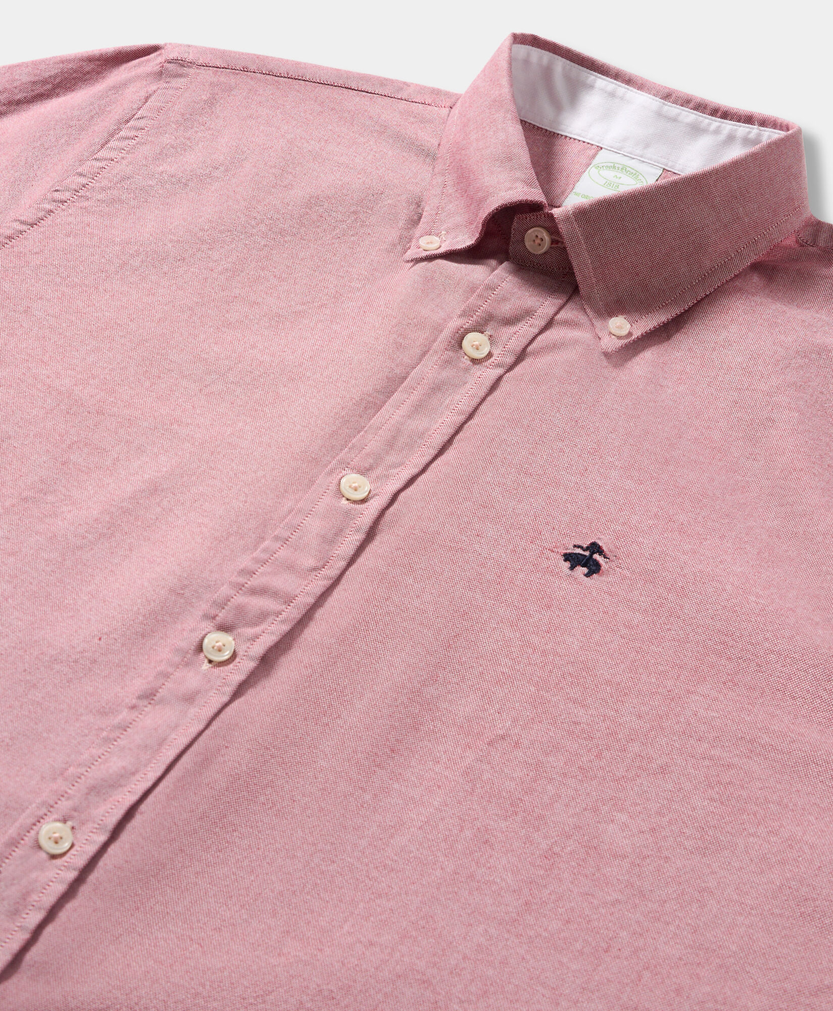 Brooks Brothers Slim Fit Oxford Shirt with Button Down Collar Cherry CSHBD025COPCO001CHERP001