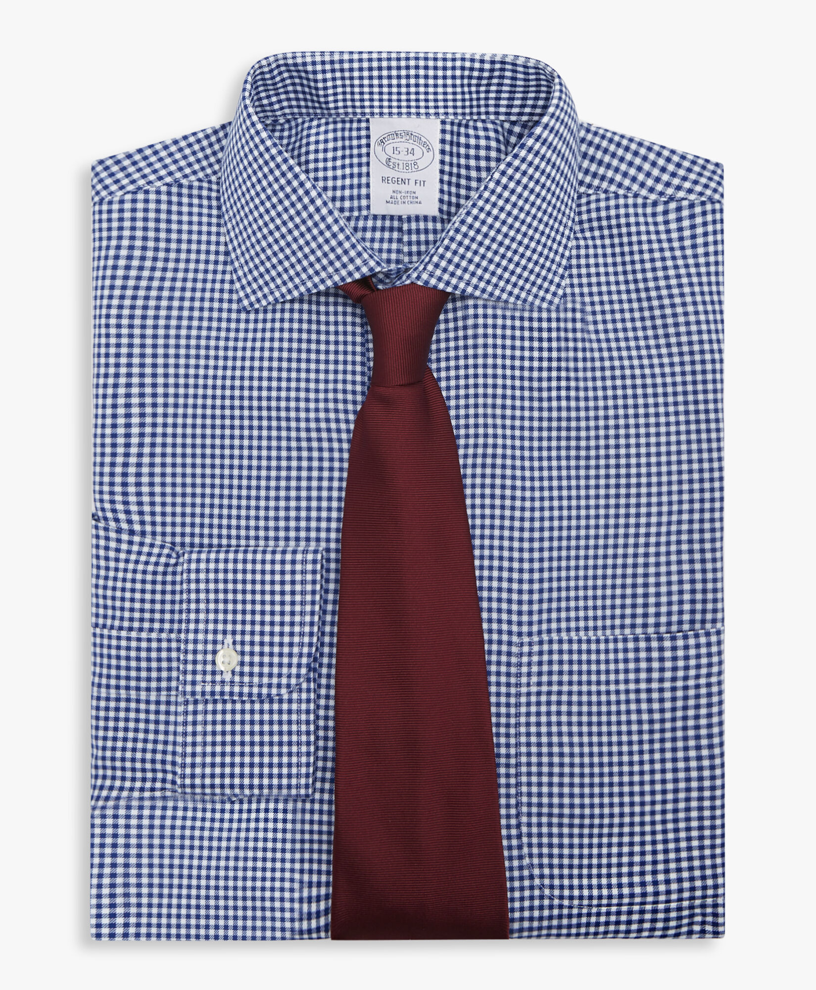 Regular Fit Blue Non Iron Spread Collar Dress Shirt in Blue for Men Brooks Brothers UK