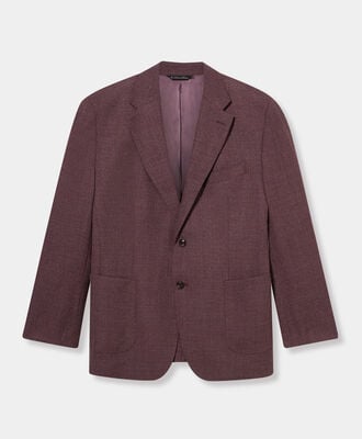 Brooks Brothers Hopsack Virgin Wool Blazer Purple JKREG100WVPWV003PURPP001