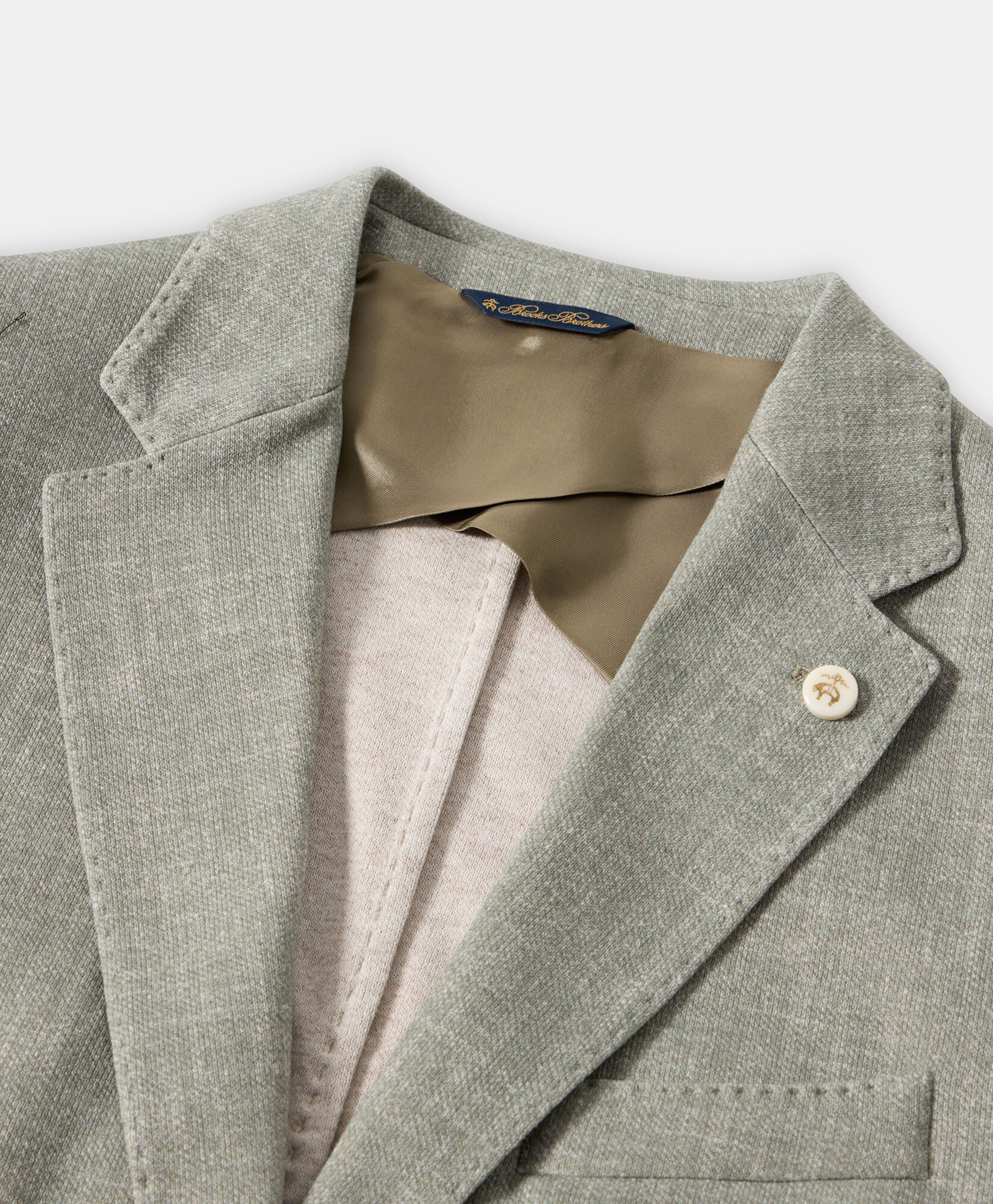 Brooks Brothers Cotton Blend Jersey Jacket Sage JKREG057PLBCO002SAGEP001