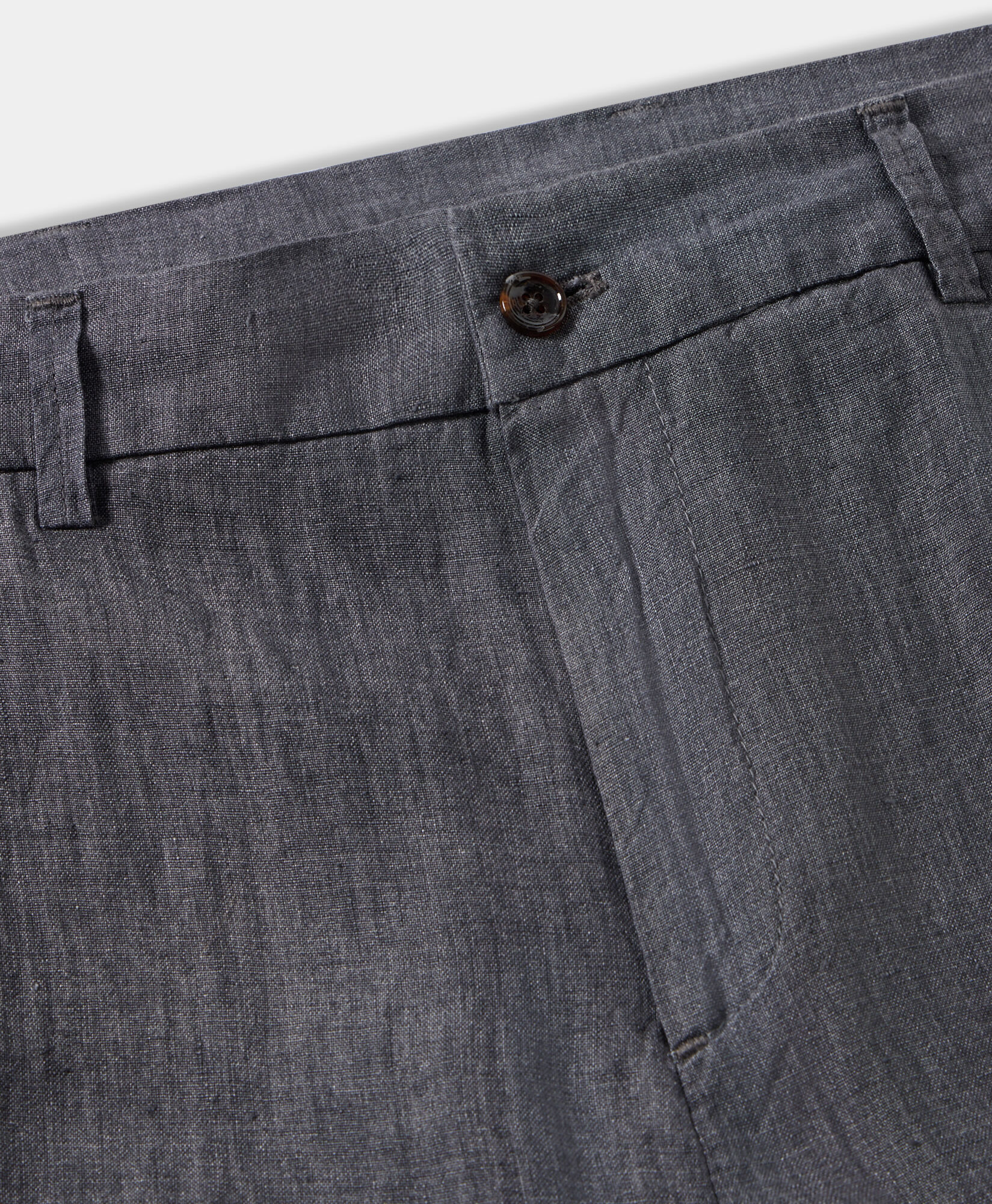 Brooks Brothers Linen Trousers Dark Grey DTROU021LIPLI001DKGRP001