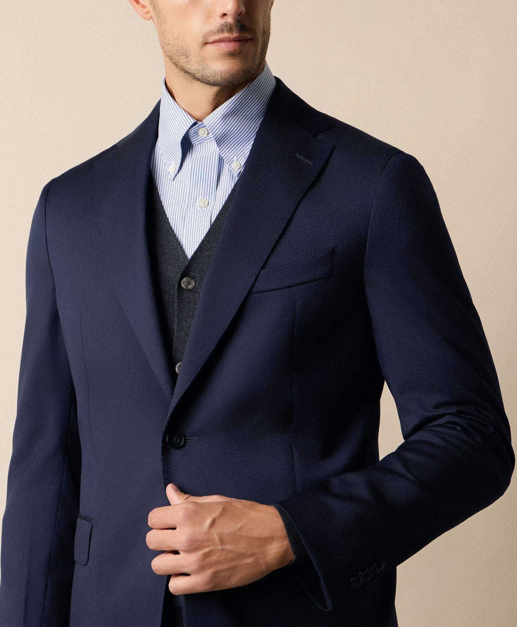 Brooks Brothers Virgin Wool Blazer Navy JKREG038WVPWV003NAVYP004