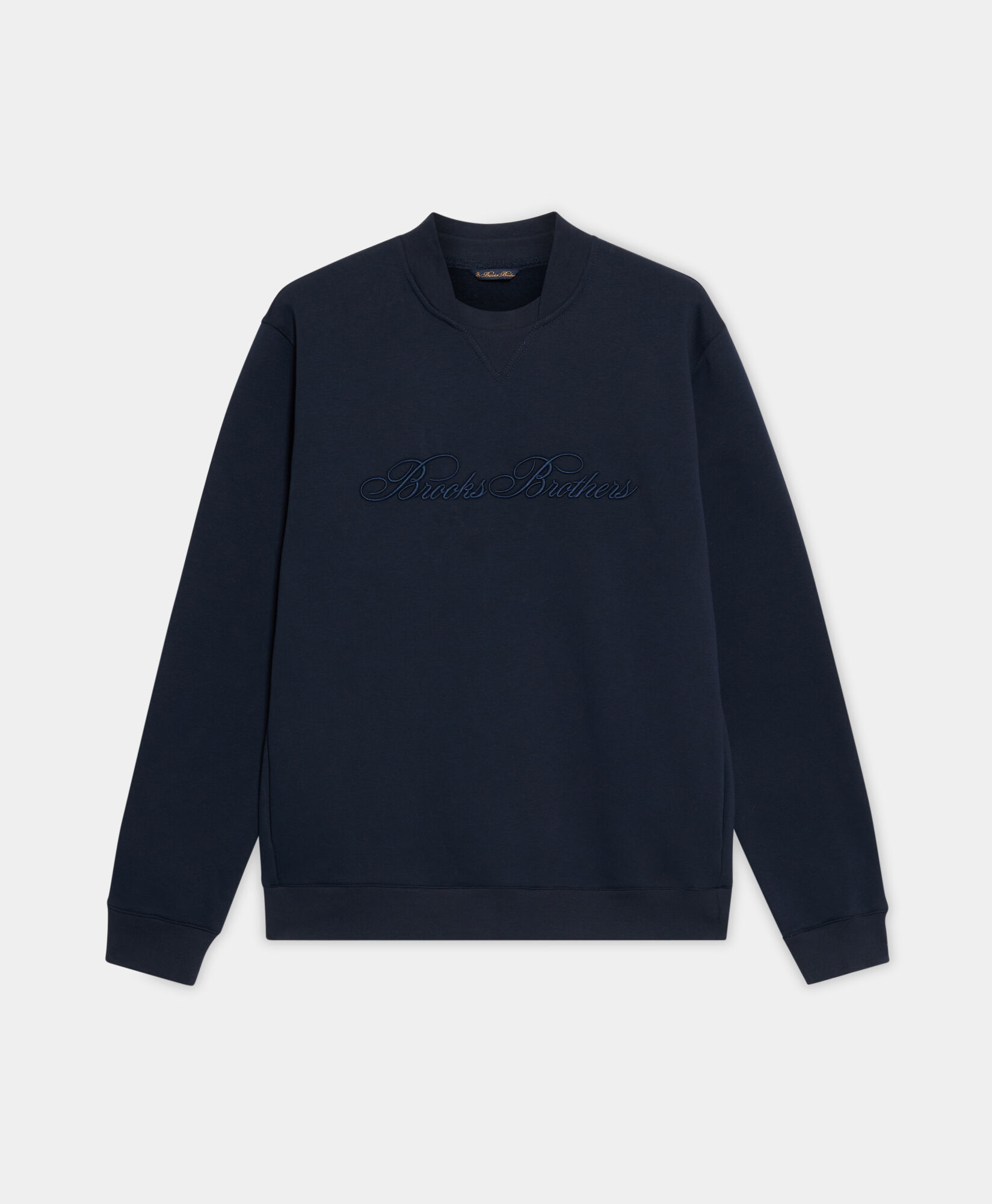 Cotton Crewneck Logo Sweater in Navy for Men Brooks Brothers EU