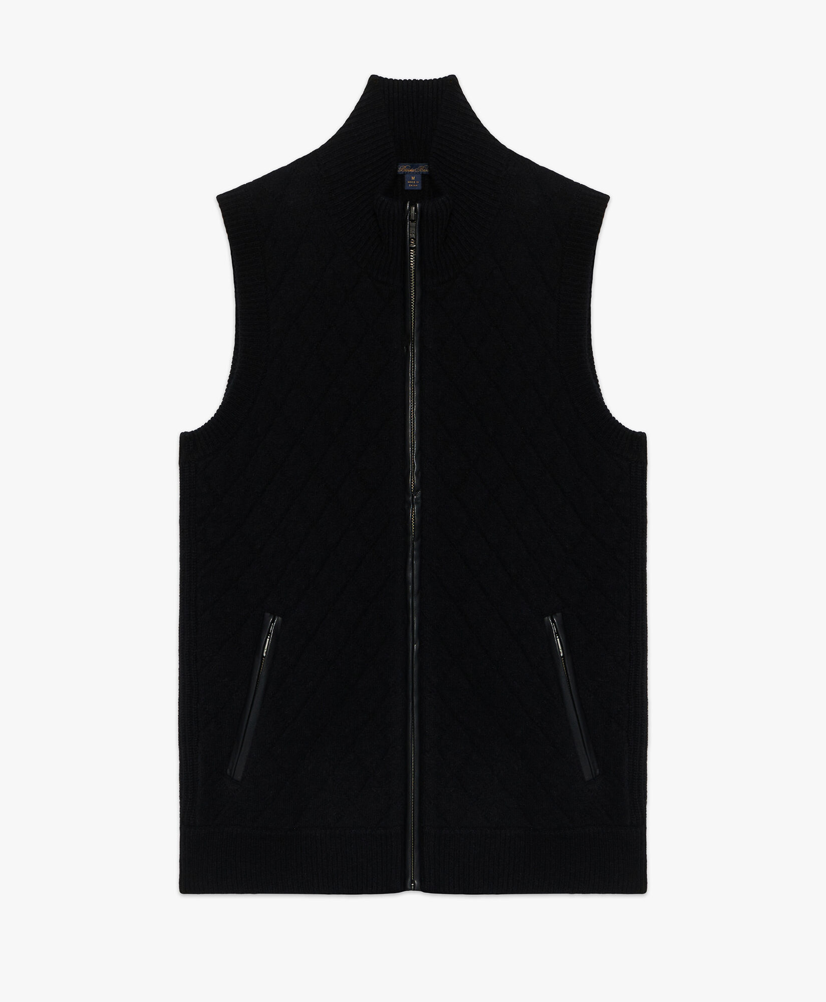 Black Merino Wool Blend Sweater Vest in Black Brooks Brothers EU