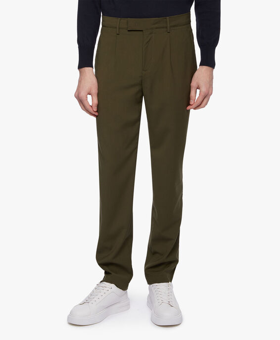 Brooks Brothers Pantalone chino elasticizzato Militare CPCHI009PLBRY001MILIP001