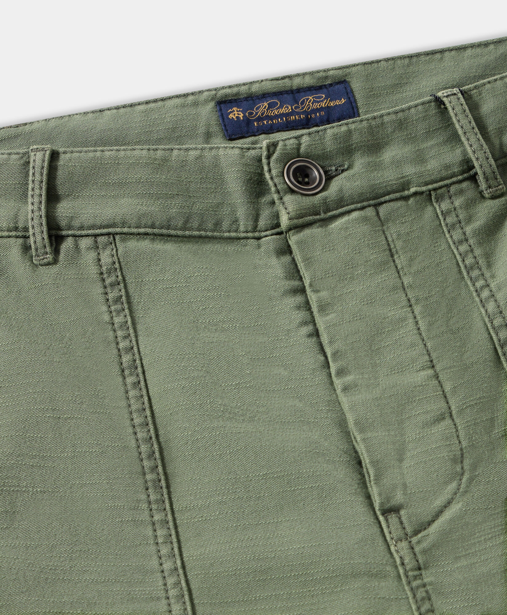 Brooks Brothers Chino Fatigue en Gabardine de Coton Militaire CPFTG001COPCO001MILIP001
