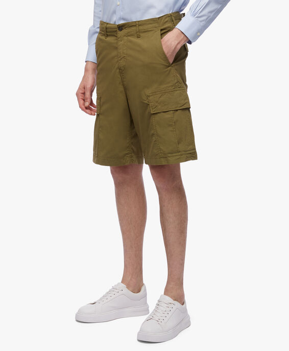 Brooks Brothers Military Stretch Cotton Cargo Shorts Military CPRER002COBSP002MILIP001