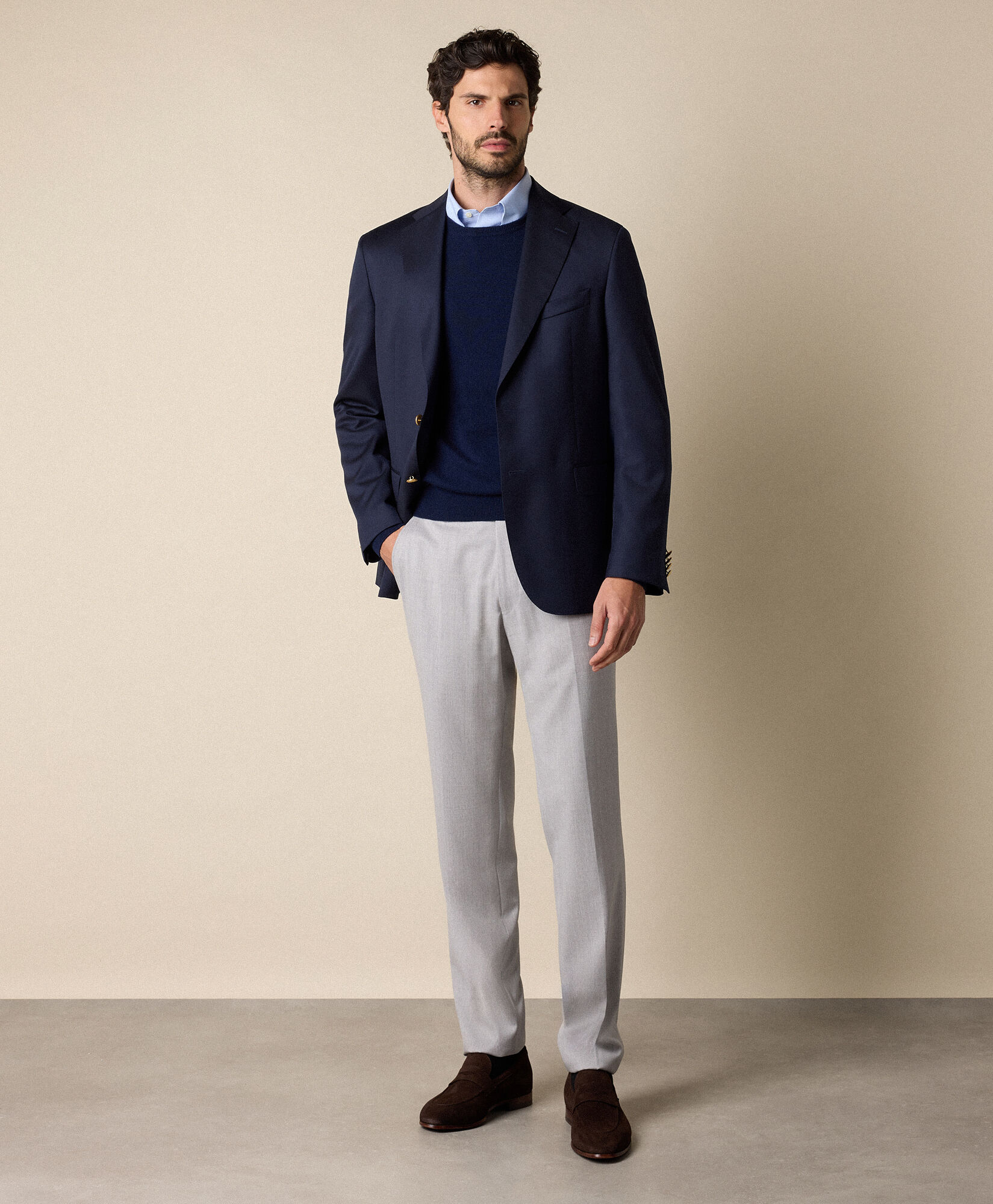 Brooks Brothers Cashmere Crewneck Navy KNCRN050WSPWS001NAVYP001