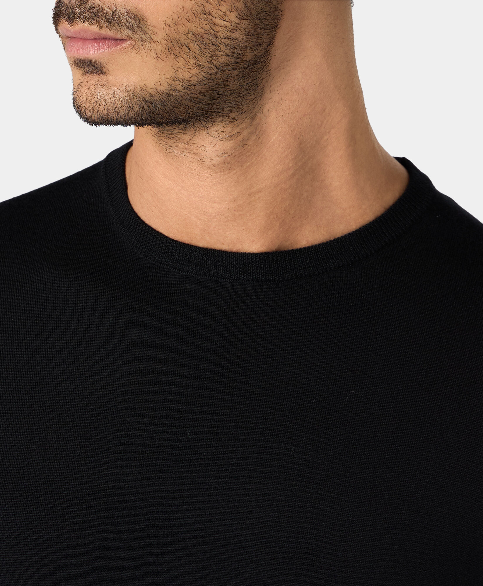 Brooks Brothers Merino Wool Crewneck Sweater Black KNCRN035WOPWO006BLAKP001